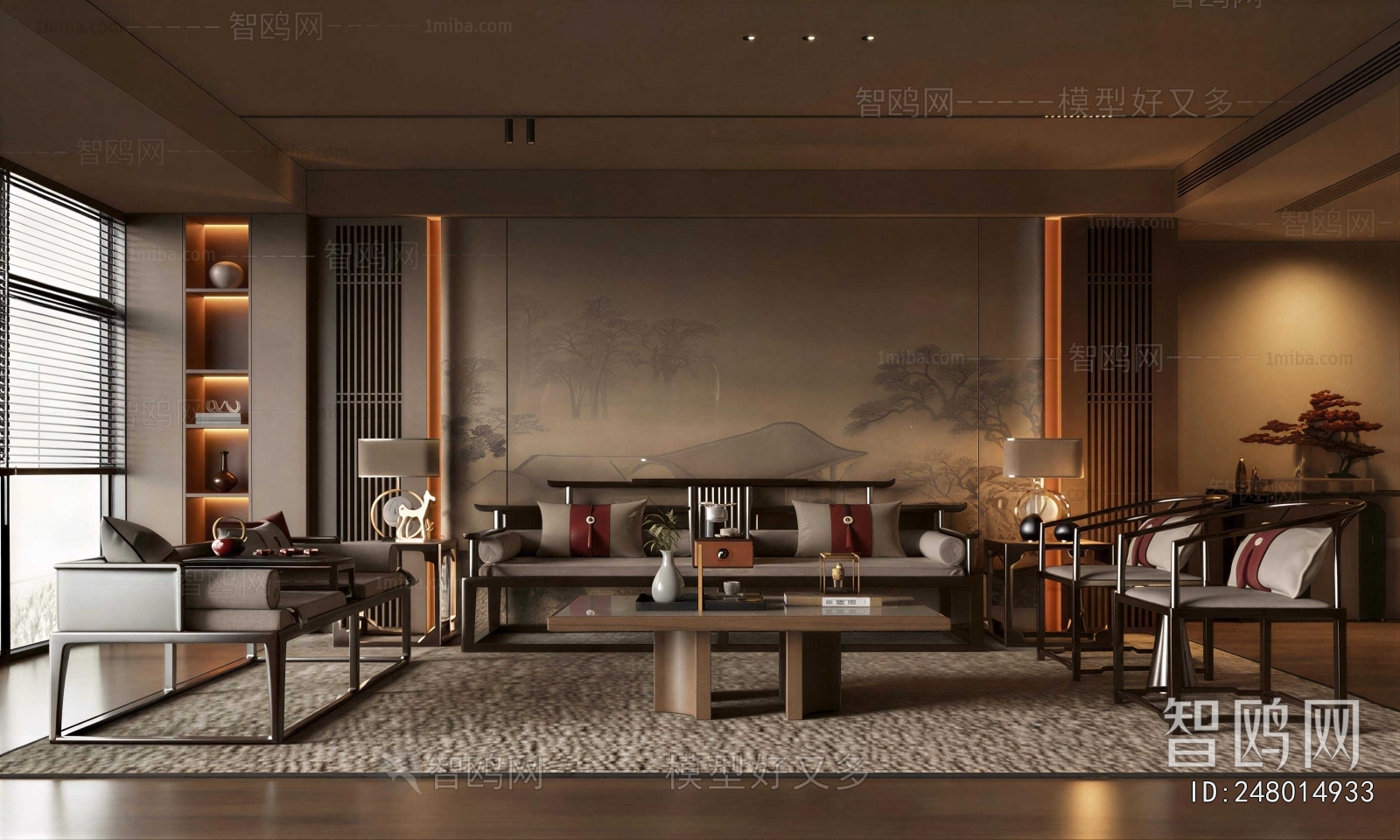 New Chinese Style A Living Room