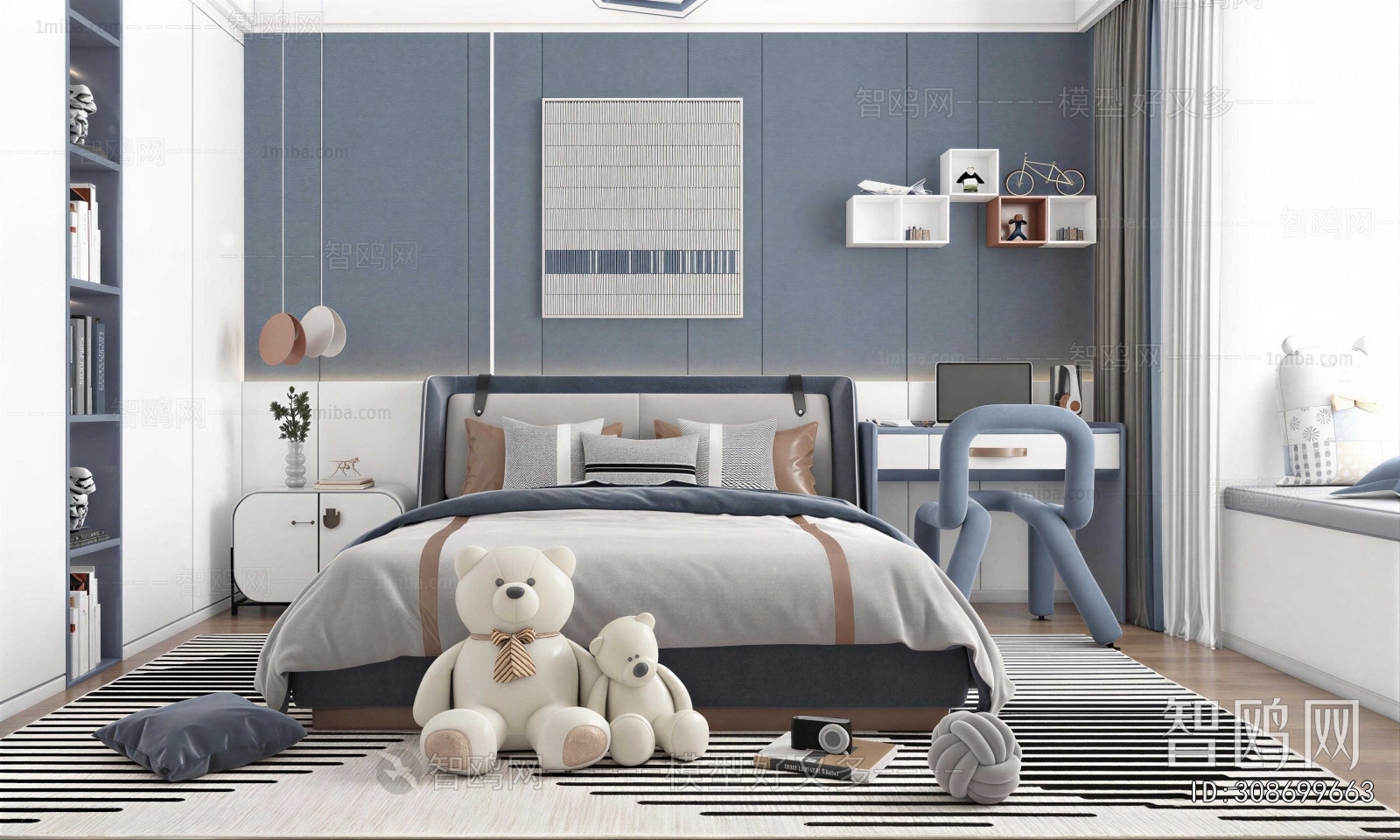 Modern Boy's Room And Son's Room