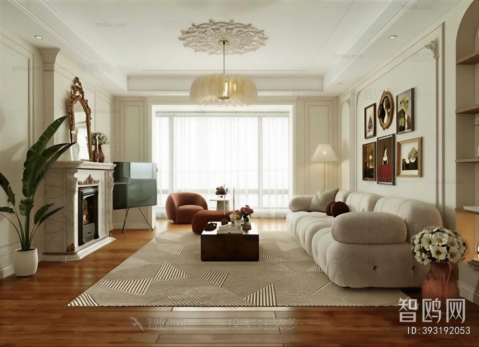 Simple European Style A Living Room