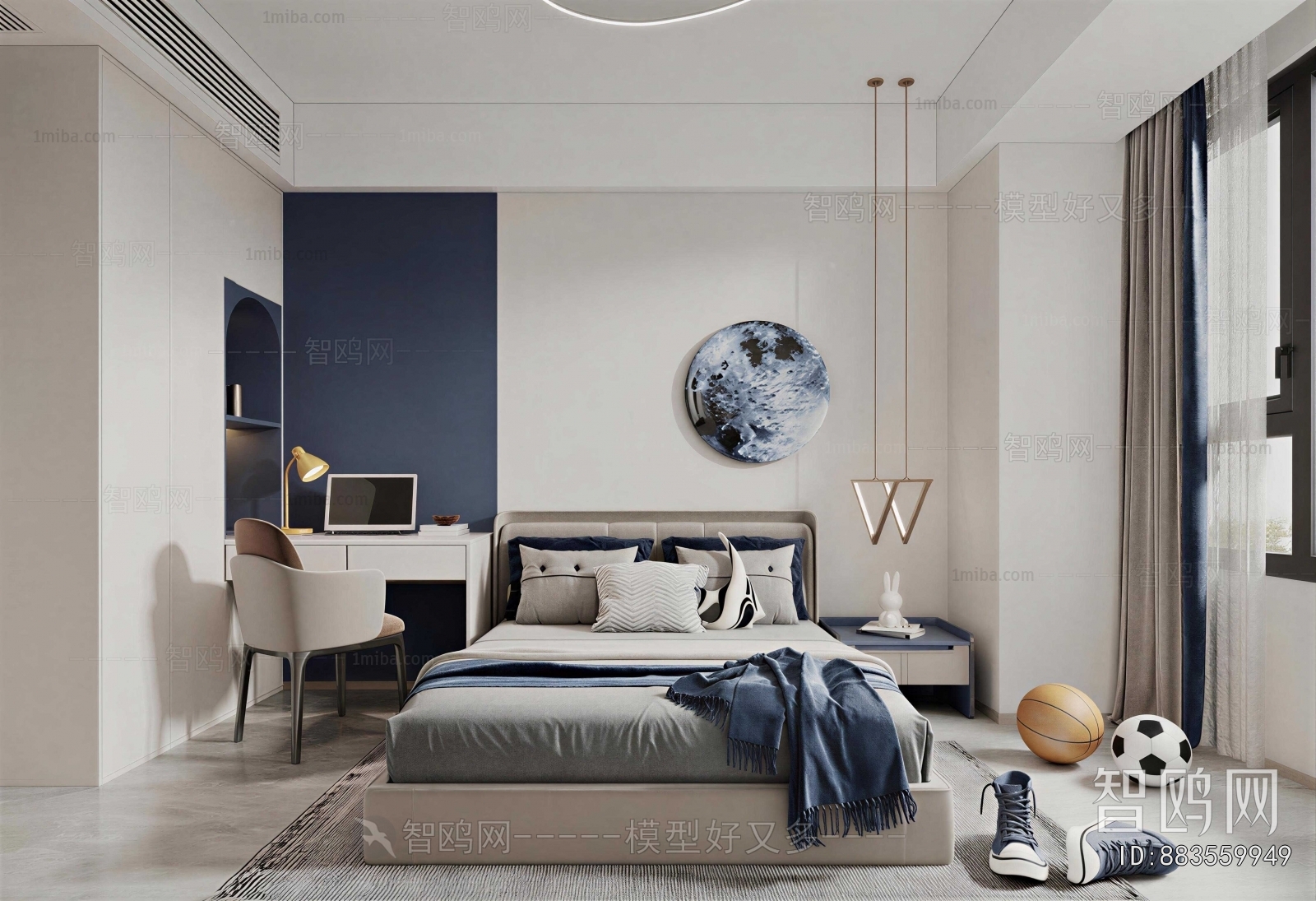 Modern Boy's Room And Son's Room