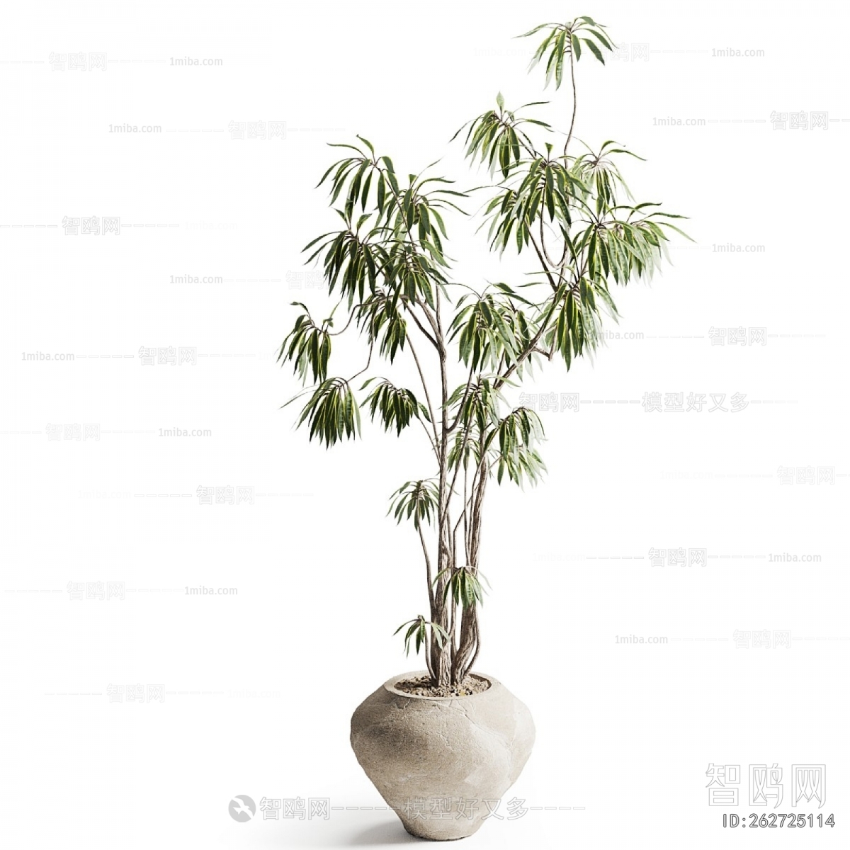 Modern Ground Green Plant Potted Plants