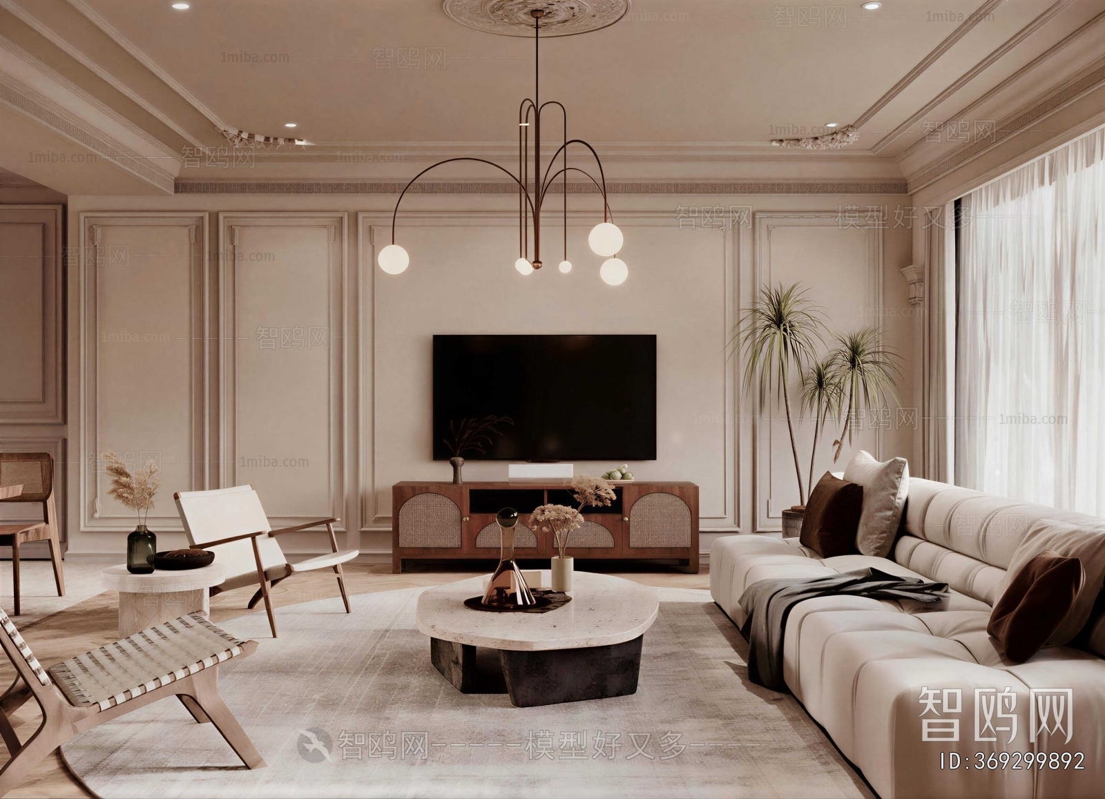 Simple European Style A Living Room