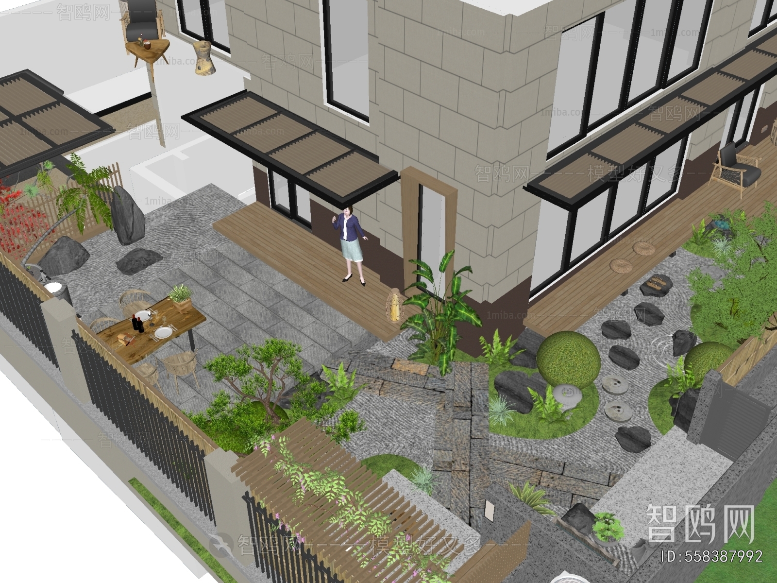 Modern Courtyard/landscape