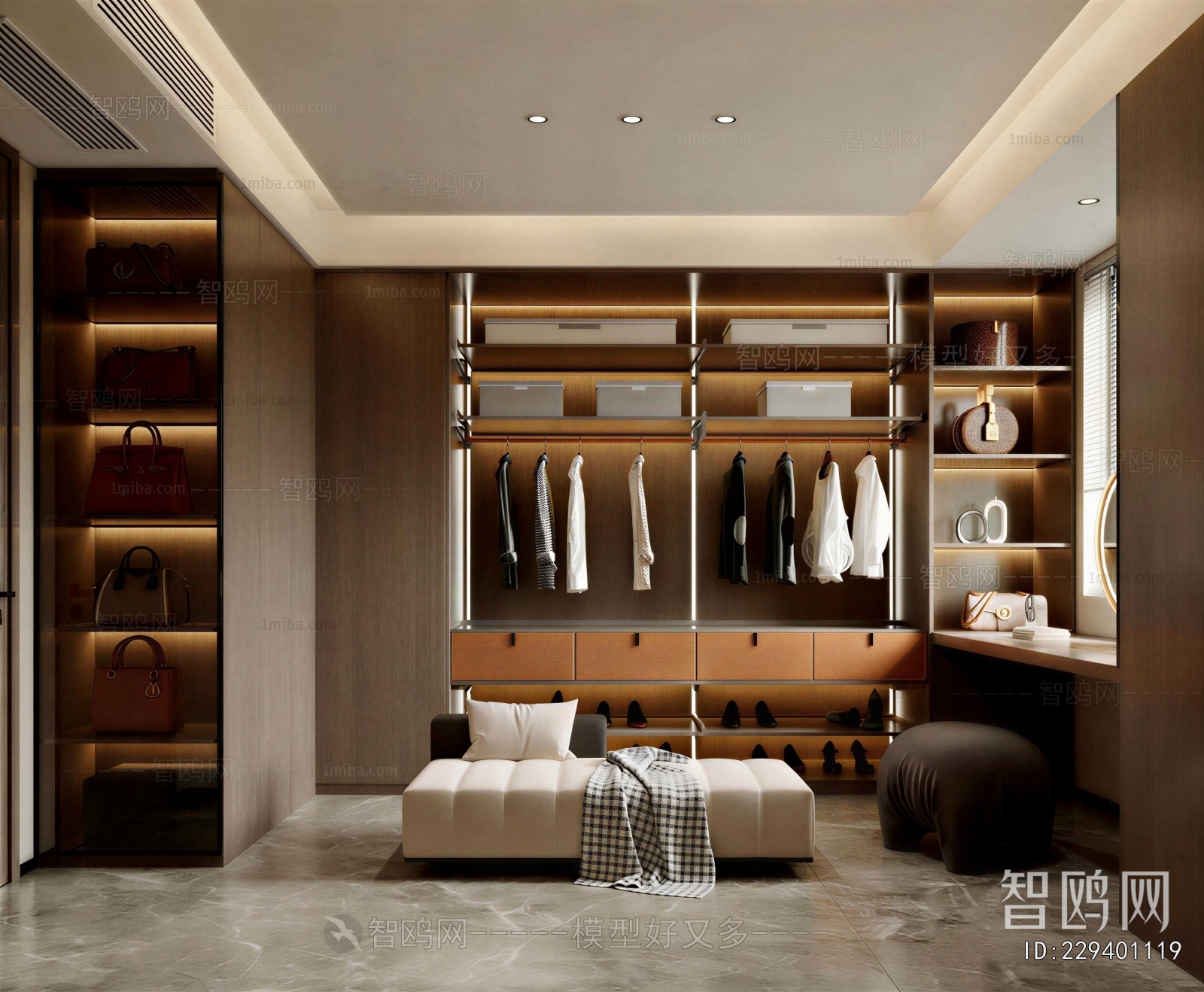 Modern Clothes Storage Area