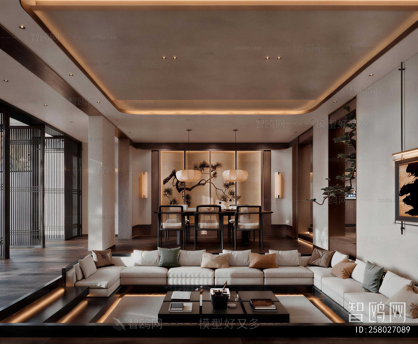New Chinese Style A Living Room