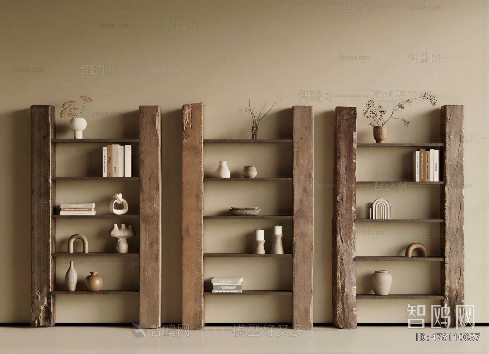 Wabi-sabi Style Bookshelf