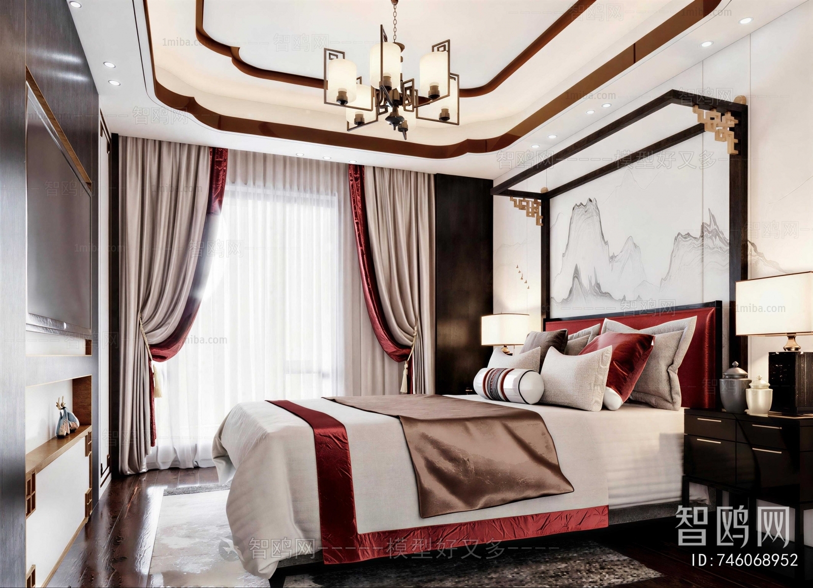 New Chinese Style Bedroom