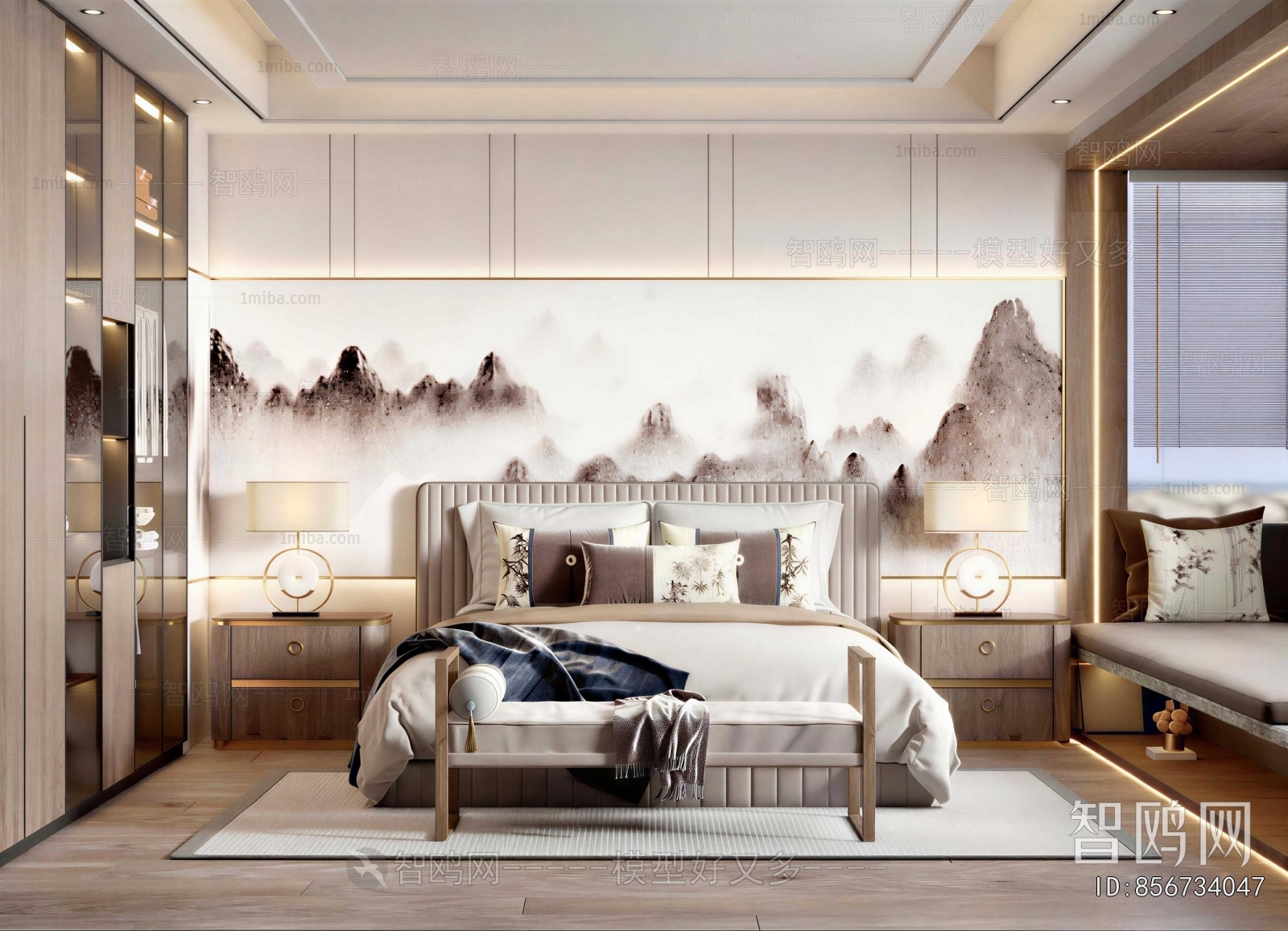 New Chinese Style Bedroom