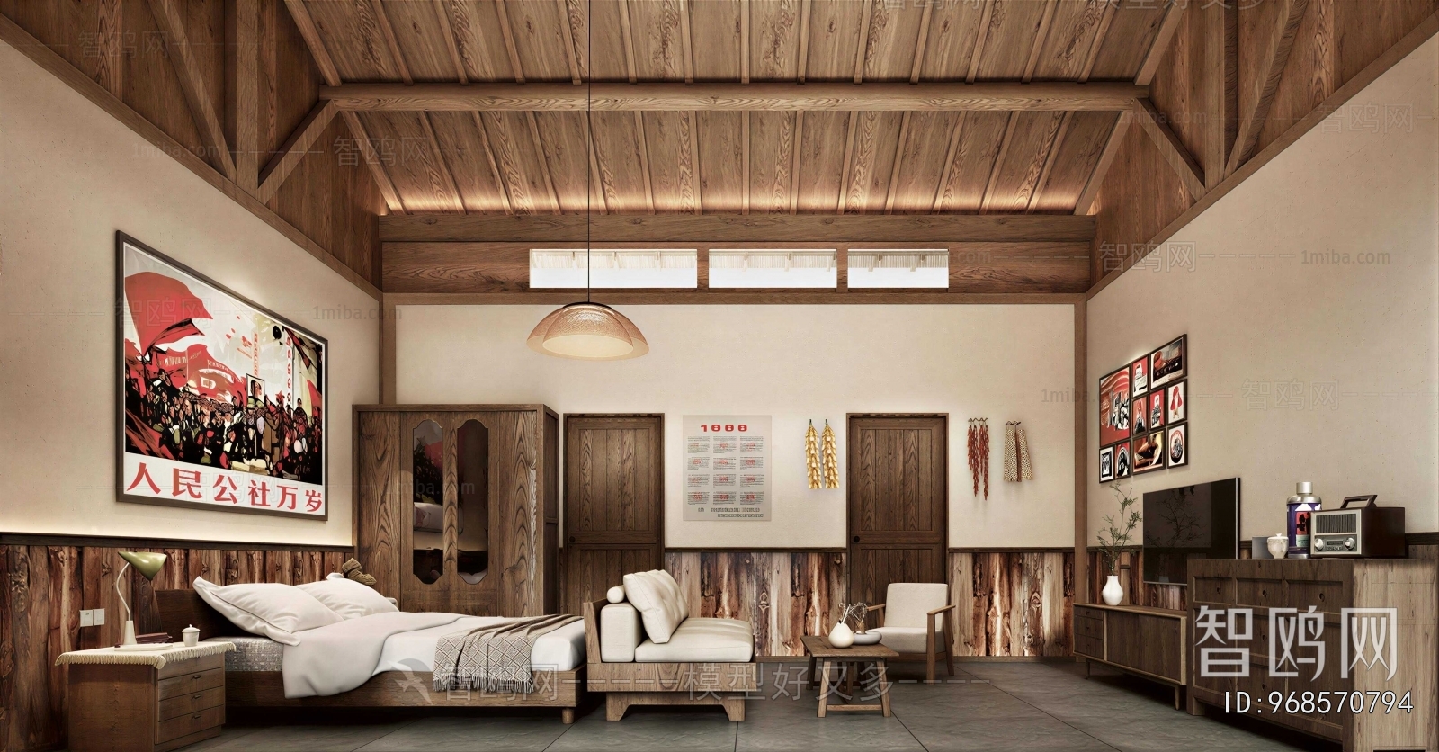 Wabi-sabi Style Bedroom