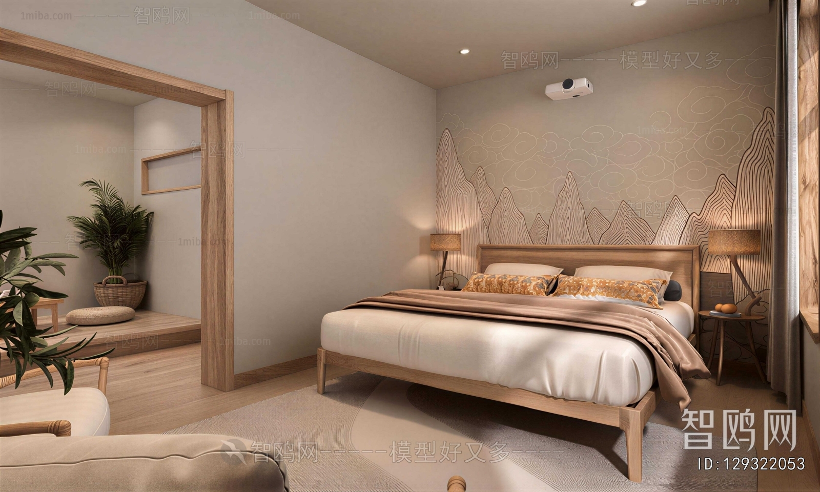 Wabi-sabi Style Bedroom