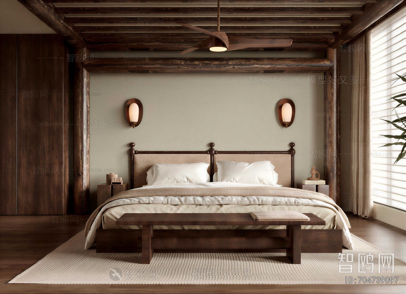 New Chinese Style Bedroom