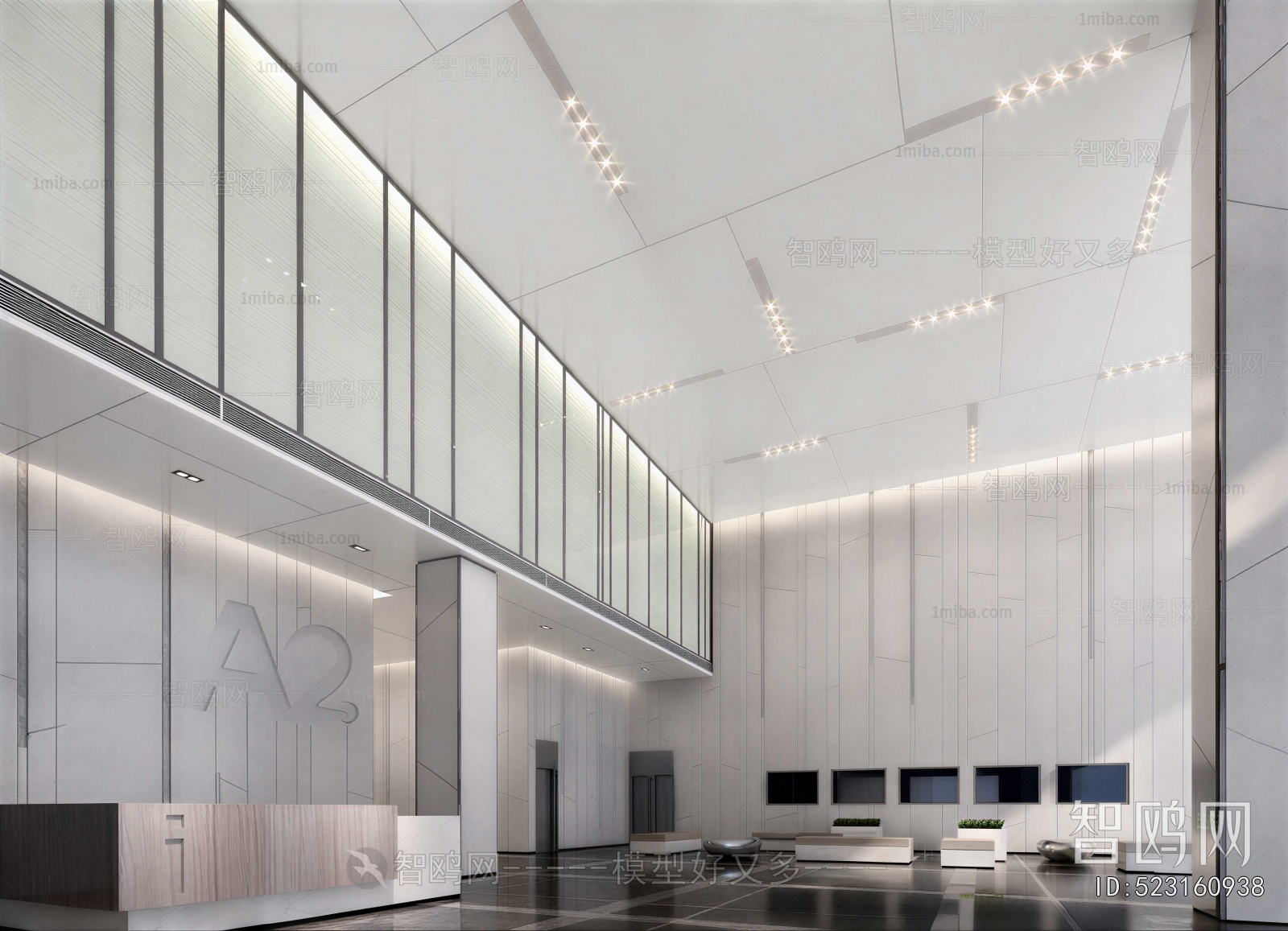Modern Office Reception Desk