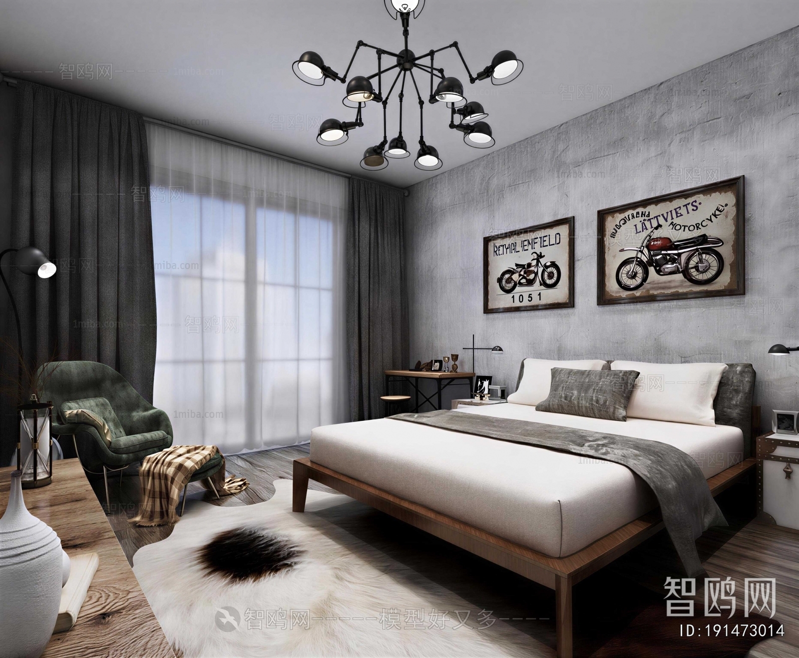 Industrial Style Bedroom