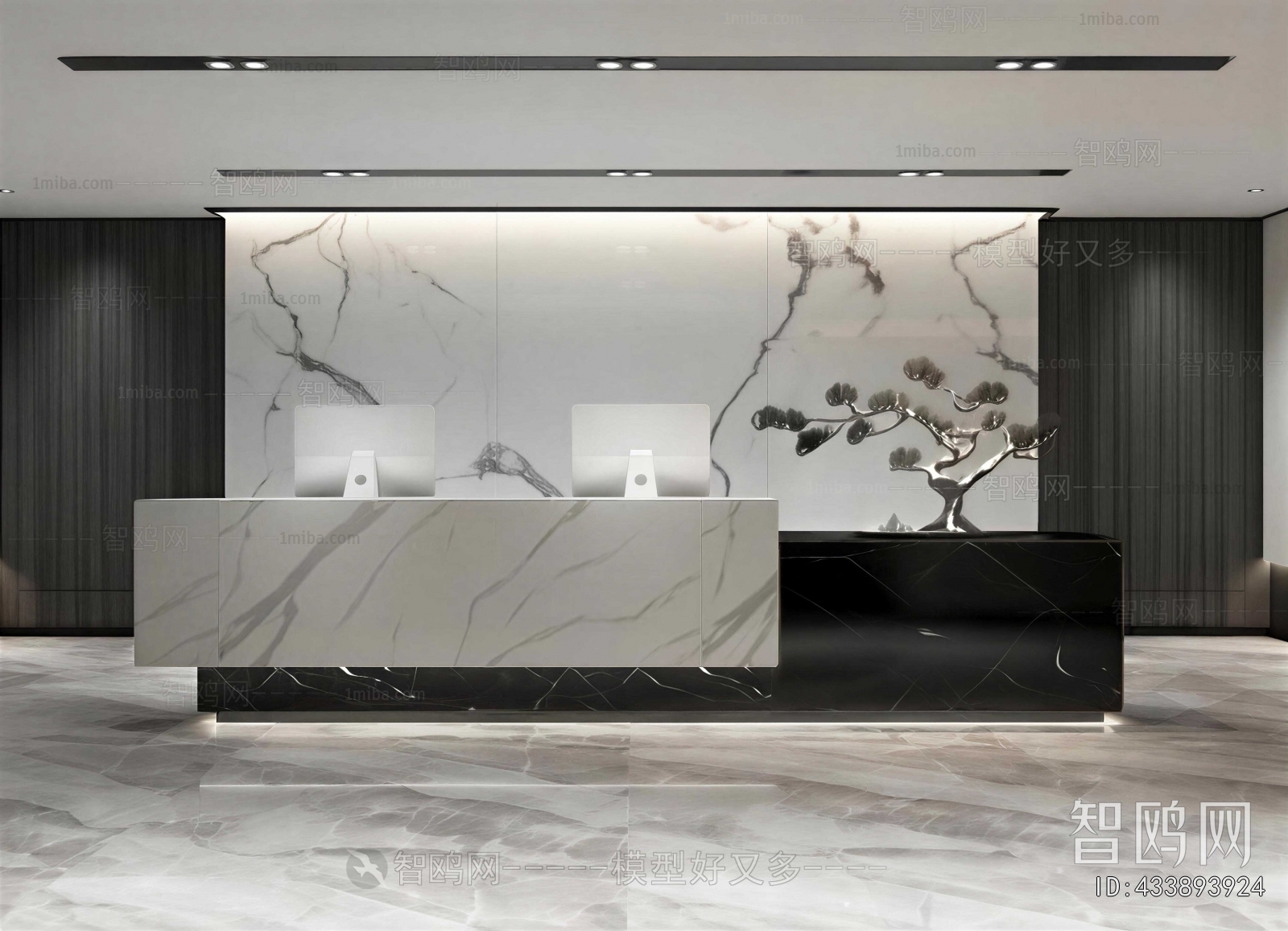 Modern Office Reception Desk