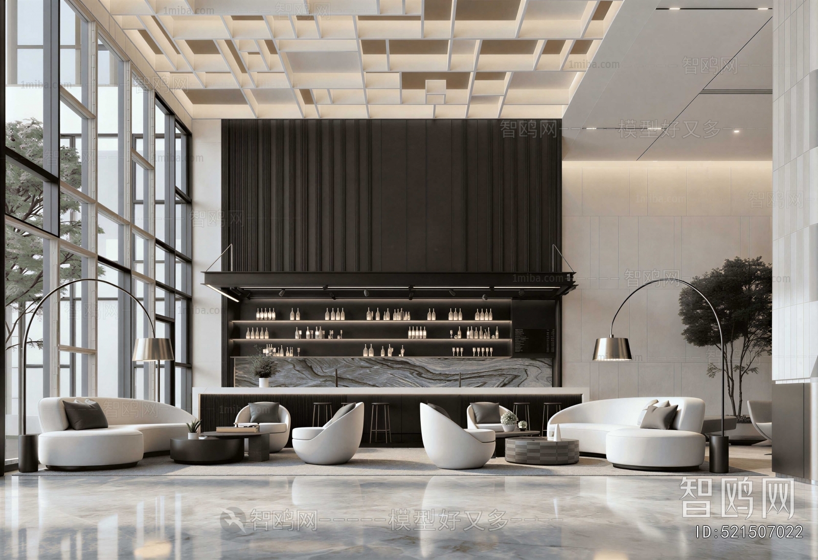 Modern Office Reception Desk