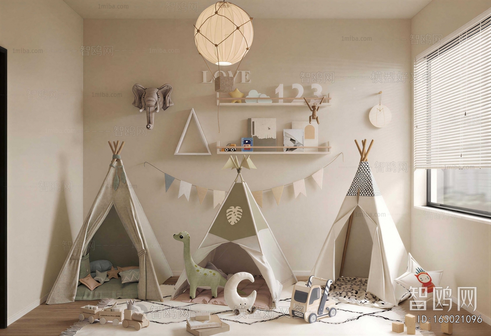 Modern Children's Room Activity Room