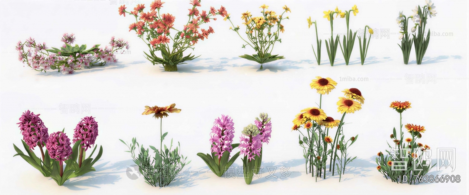 Modern Flowers And Grass