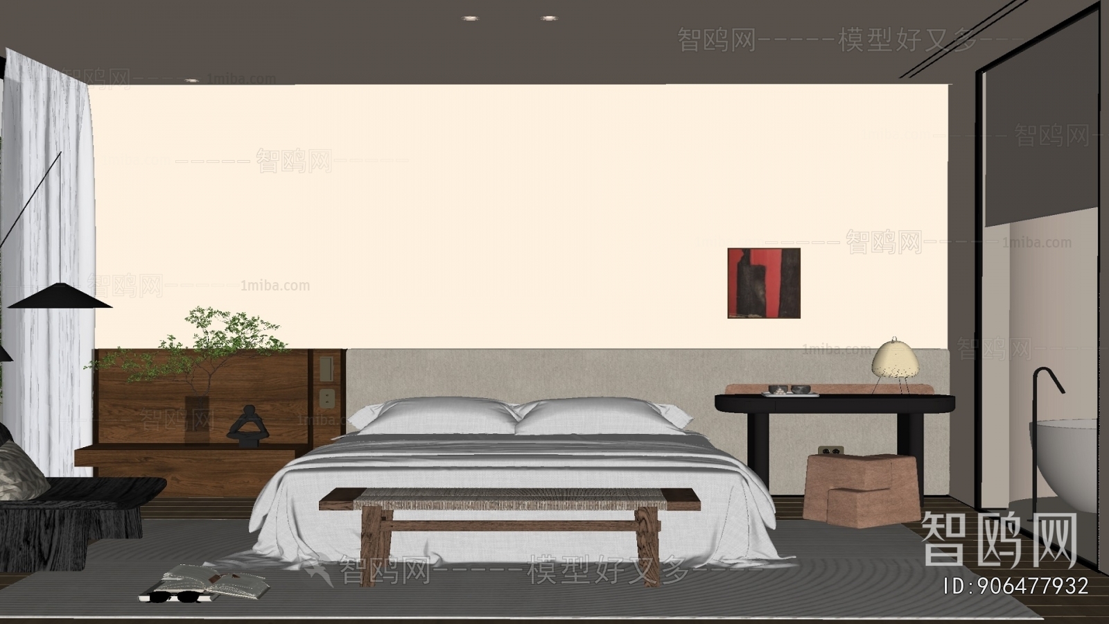 Wabi-sabi Style Bedroom