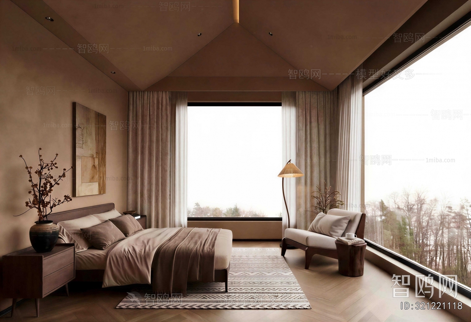 Wabi-sabi Style Bedroom