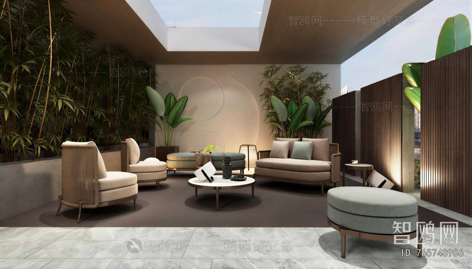 Wabi-sabi Style Rest And Entertainment