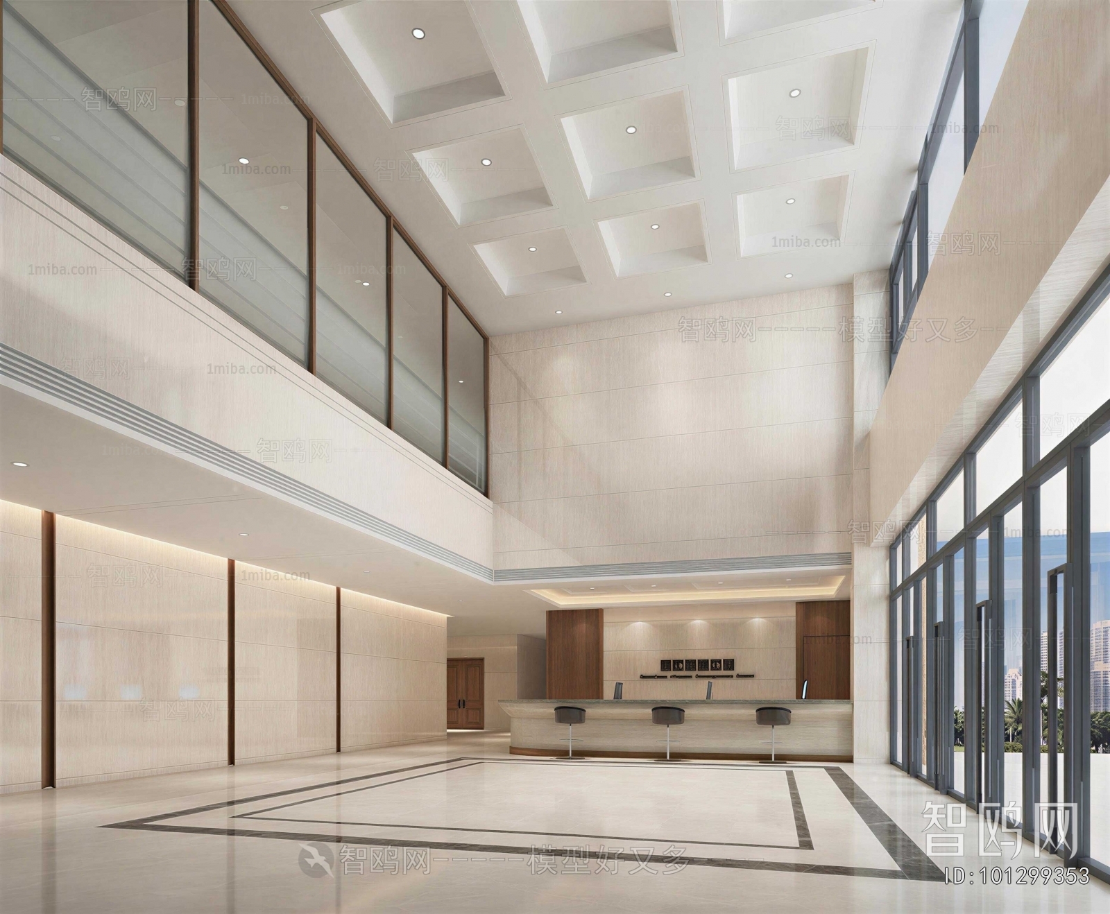 Modern Office Reception Desk