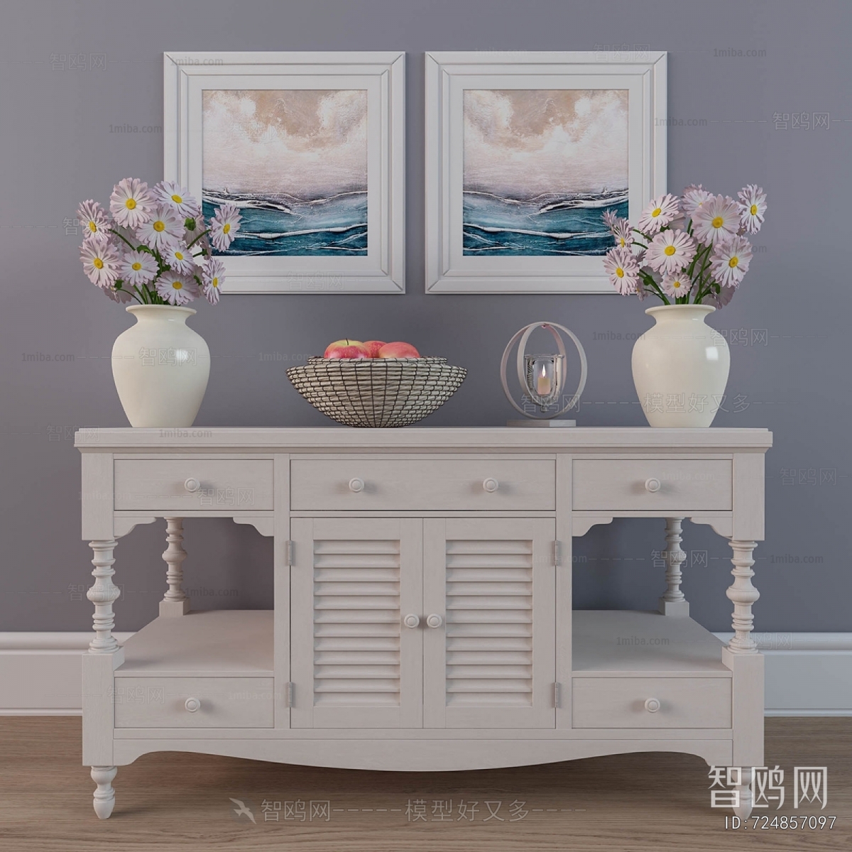 Simple European Style Side Cabinet
