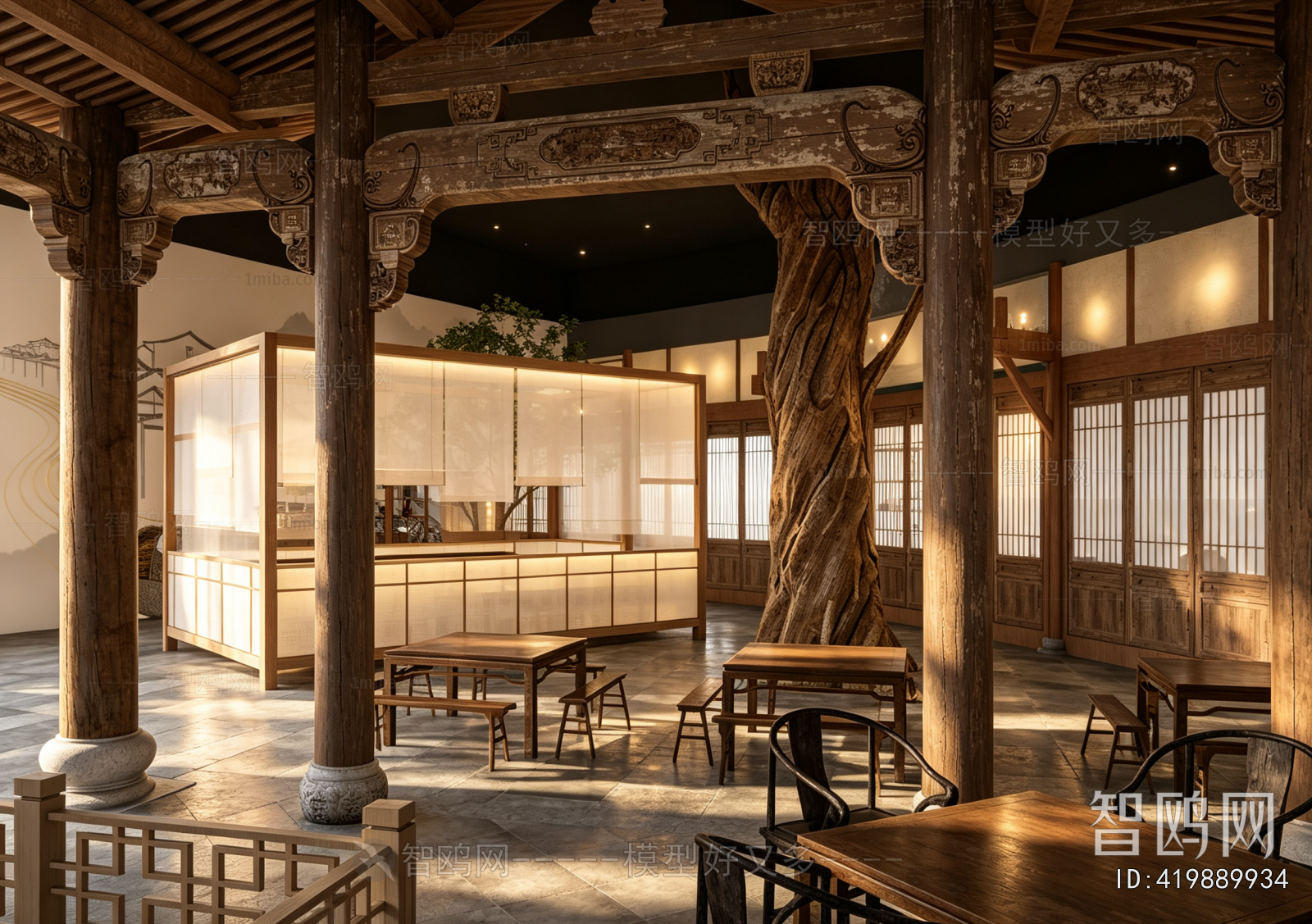 New Chinese Style Teahouse Tea House