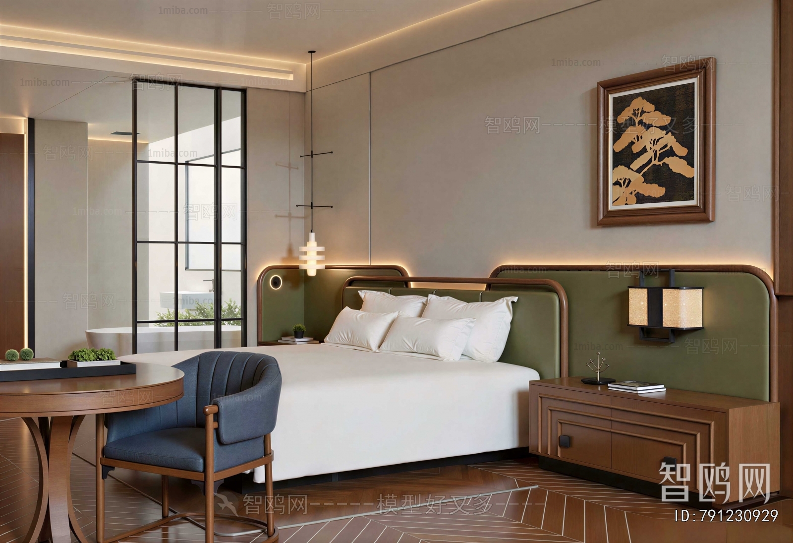 New Chinese Style Bedroom