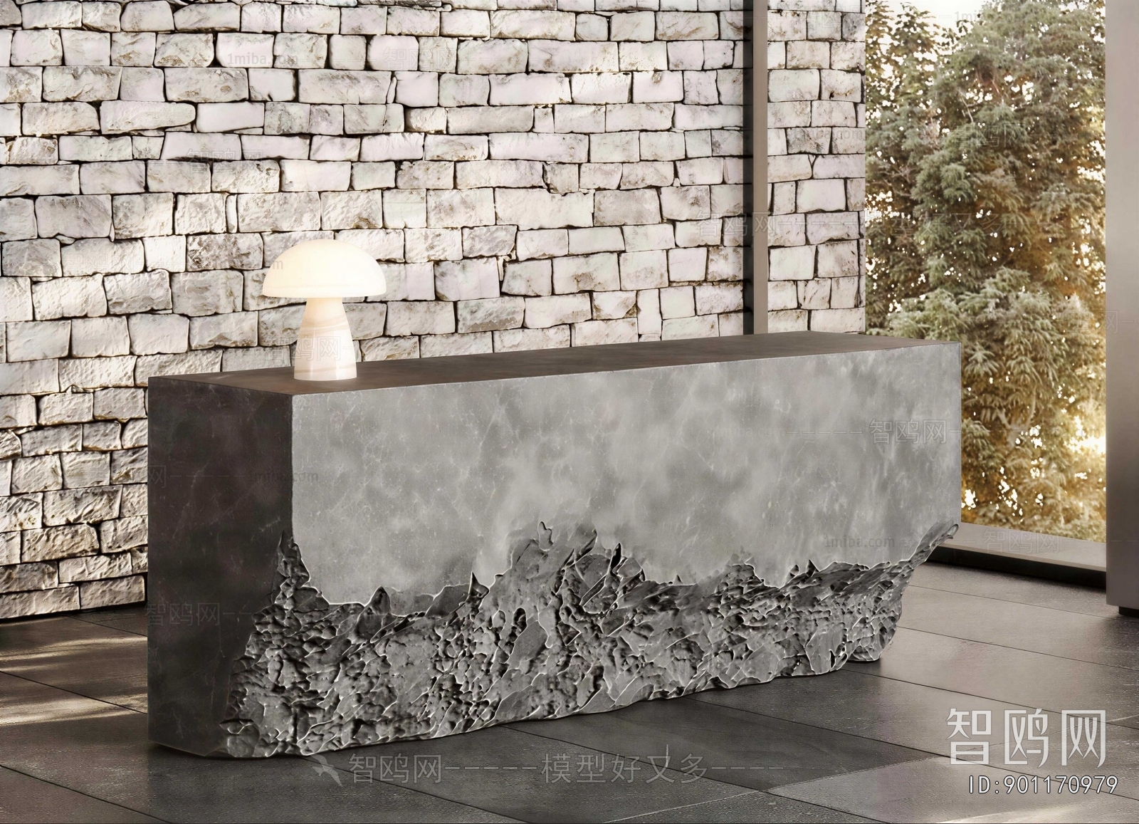 Wabi-sabi Style Reception Desk