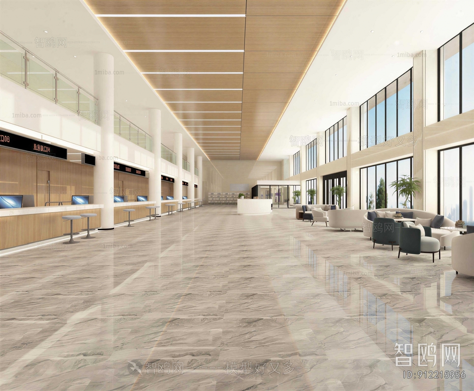 Modern Office Reception Desk