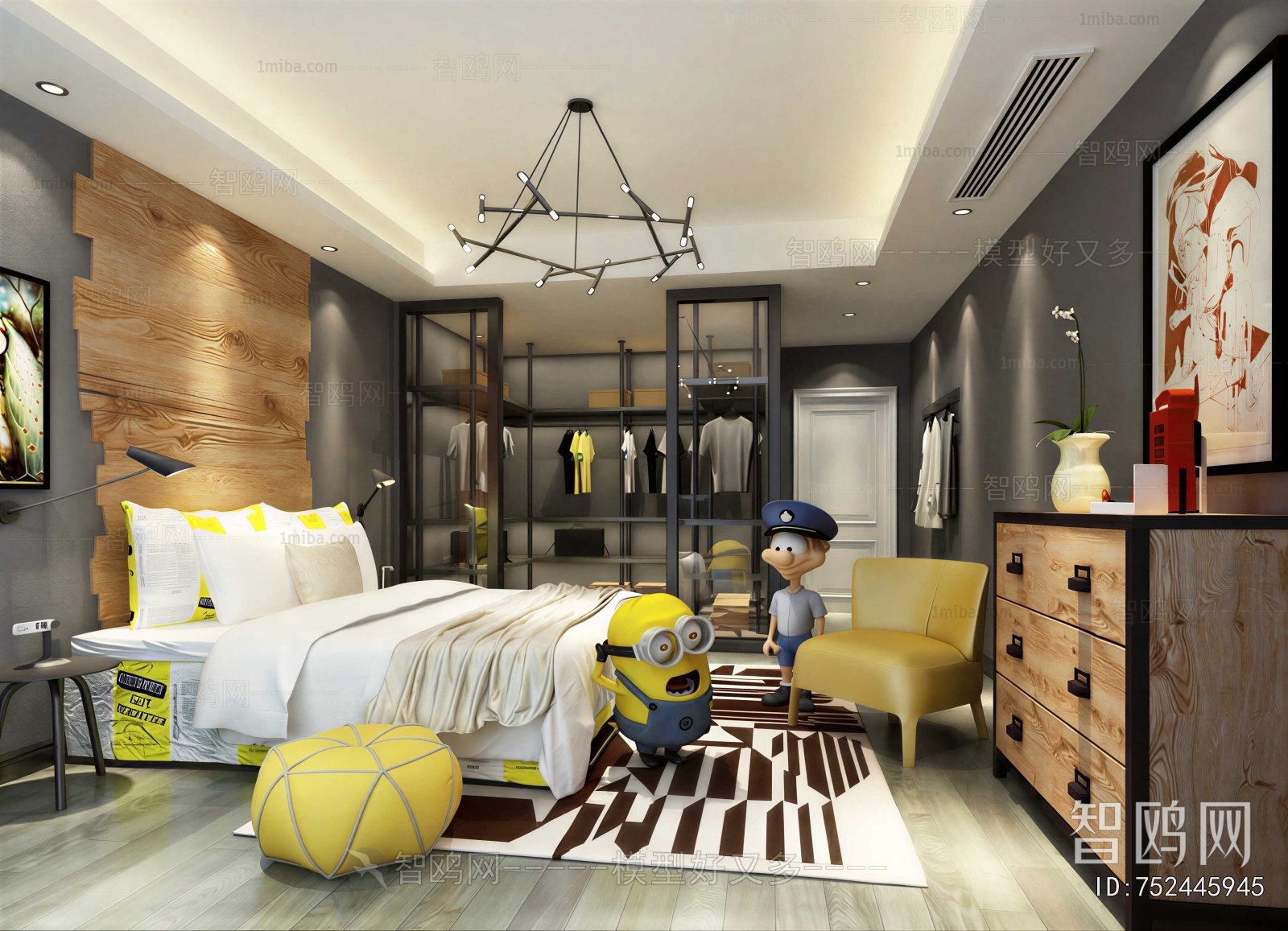 Industrial Style Bedroom