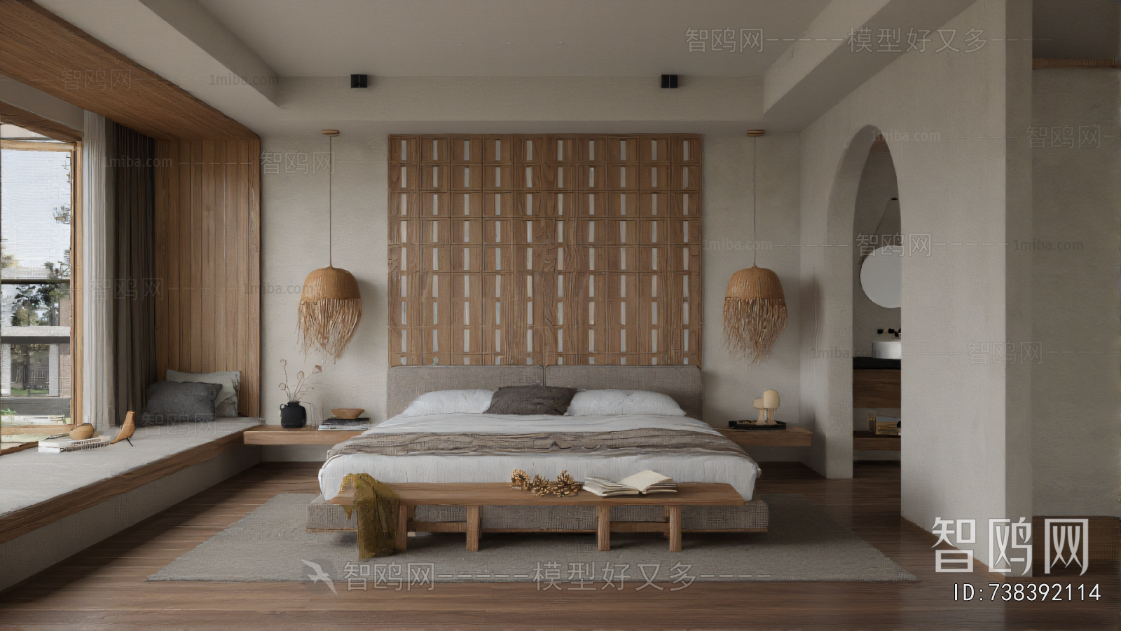 Wabi-sabi Style Bedroom