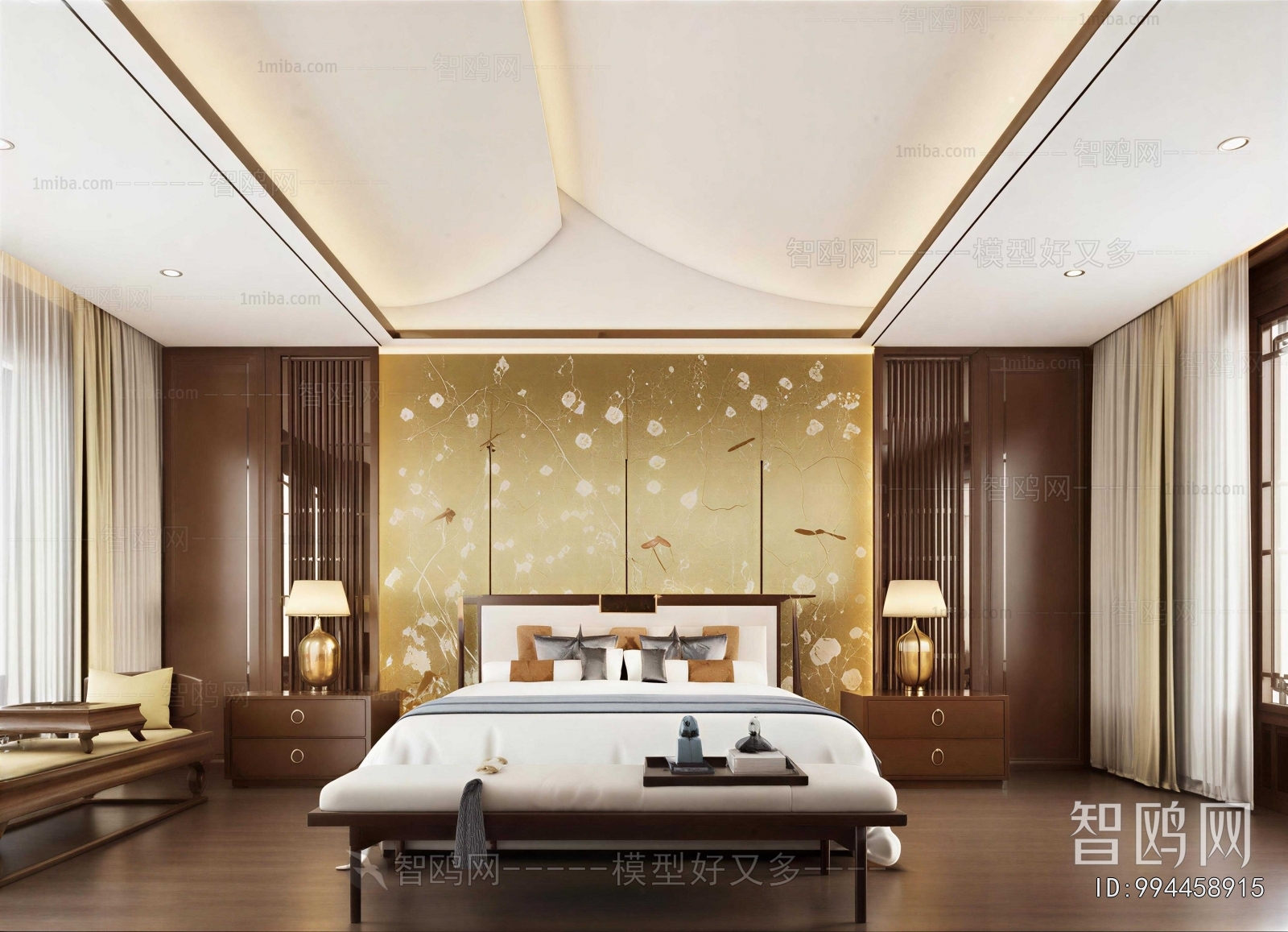 New Chinese Style Bedroom