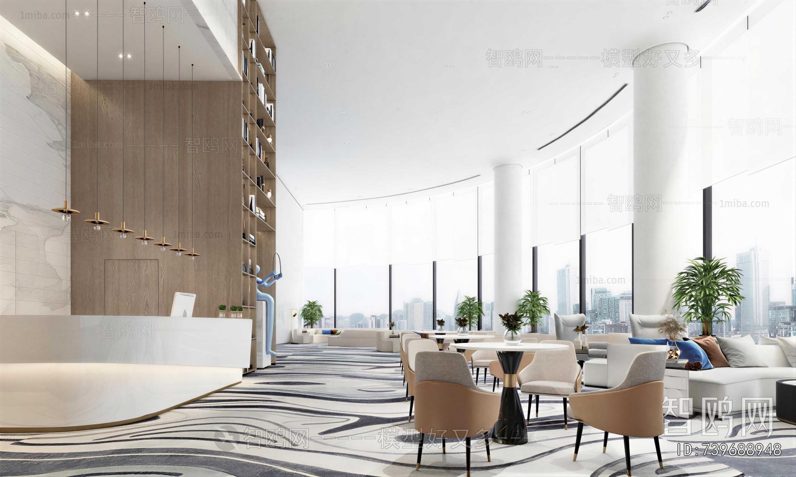Modern Office Reception Desk