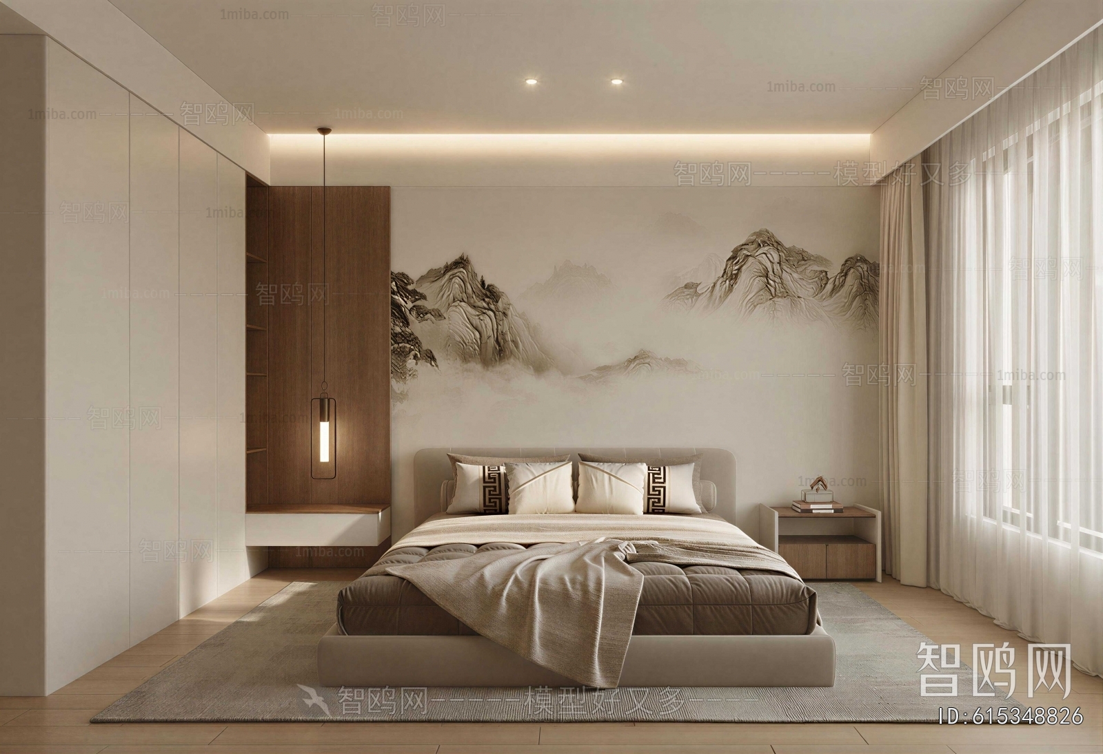 New Chinese Style Bedroom