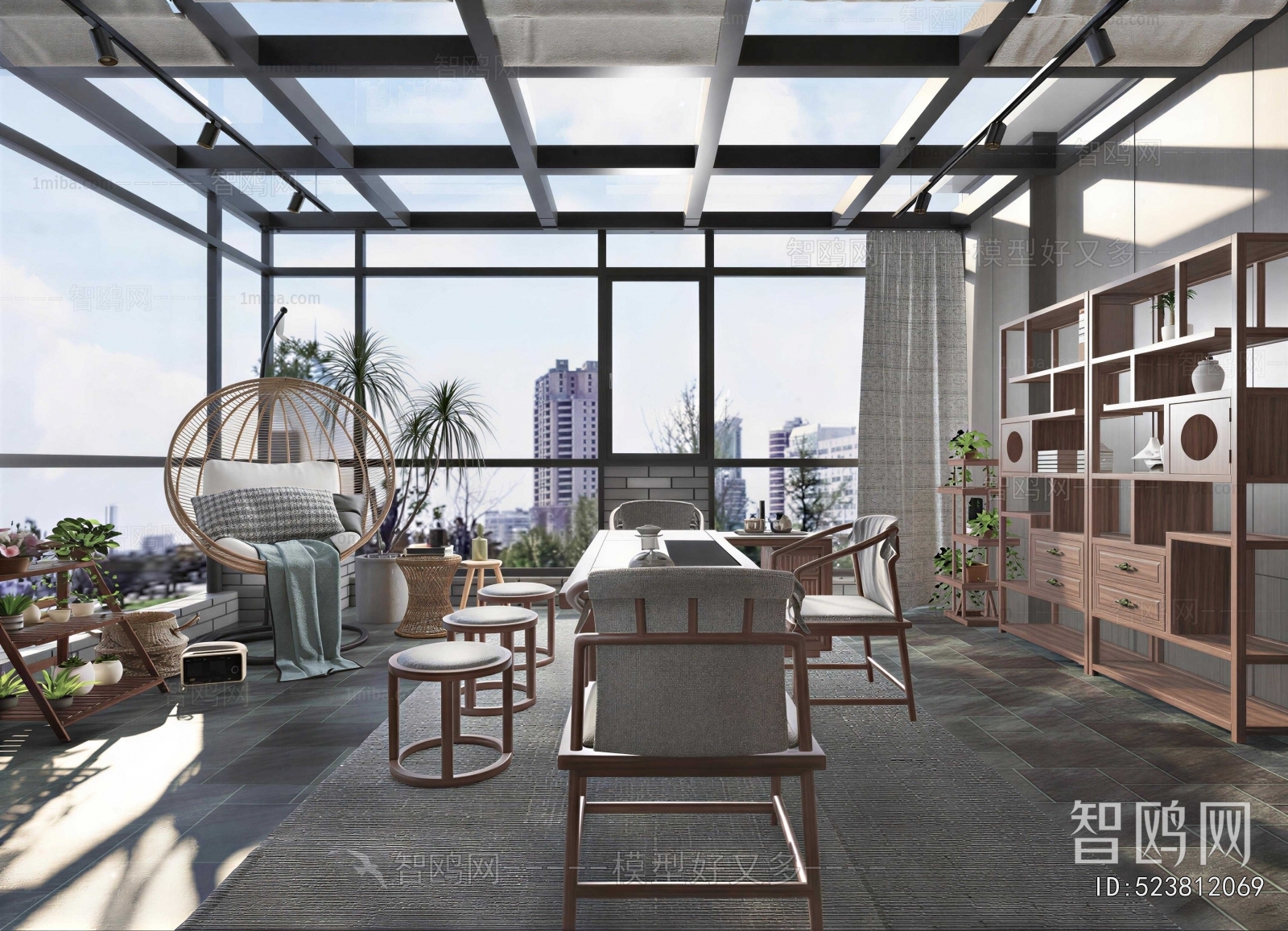 New Chinese Style Study Space