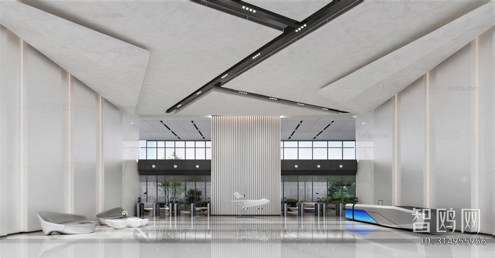 Modern Office Reception Desk