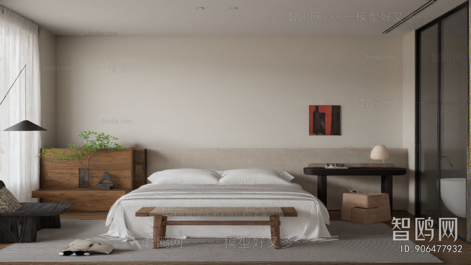 Wabi-sabi Style Bedroom