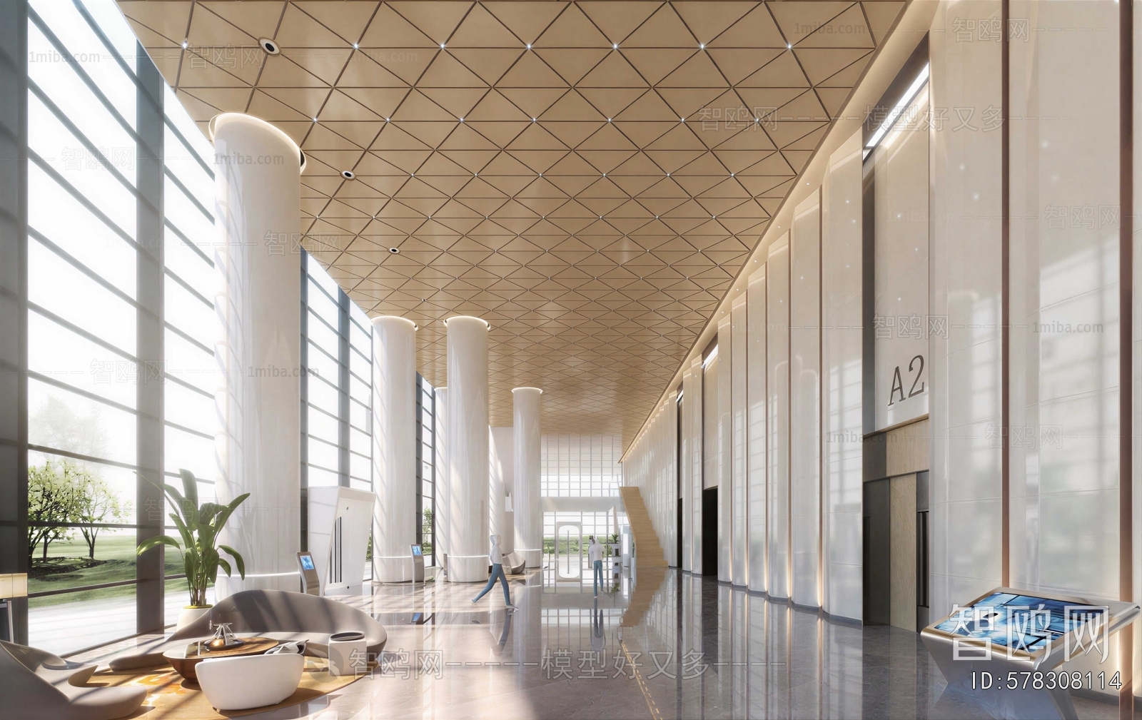 Modern Office Reception Desk