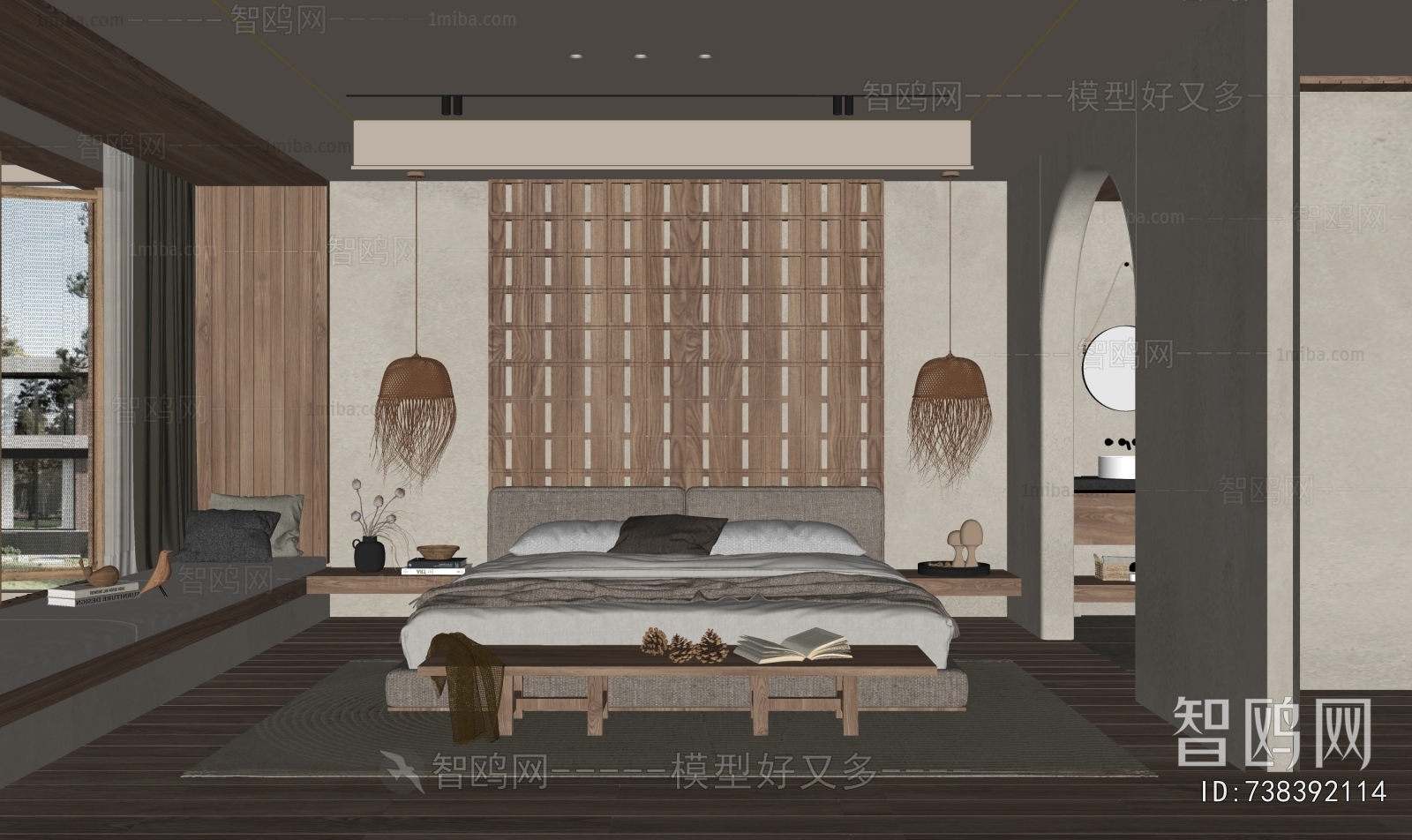 Wabi-sabi Style Bedroom
