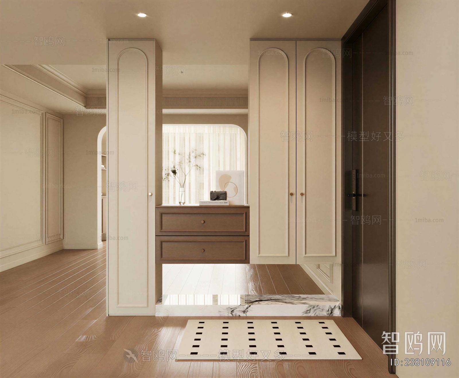 French Style Shoe Cabinet