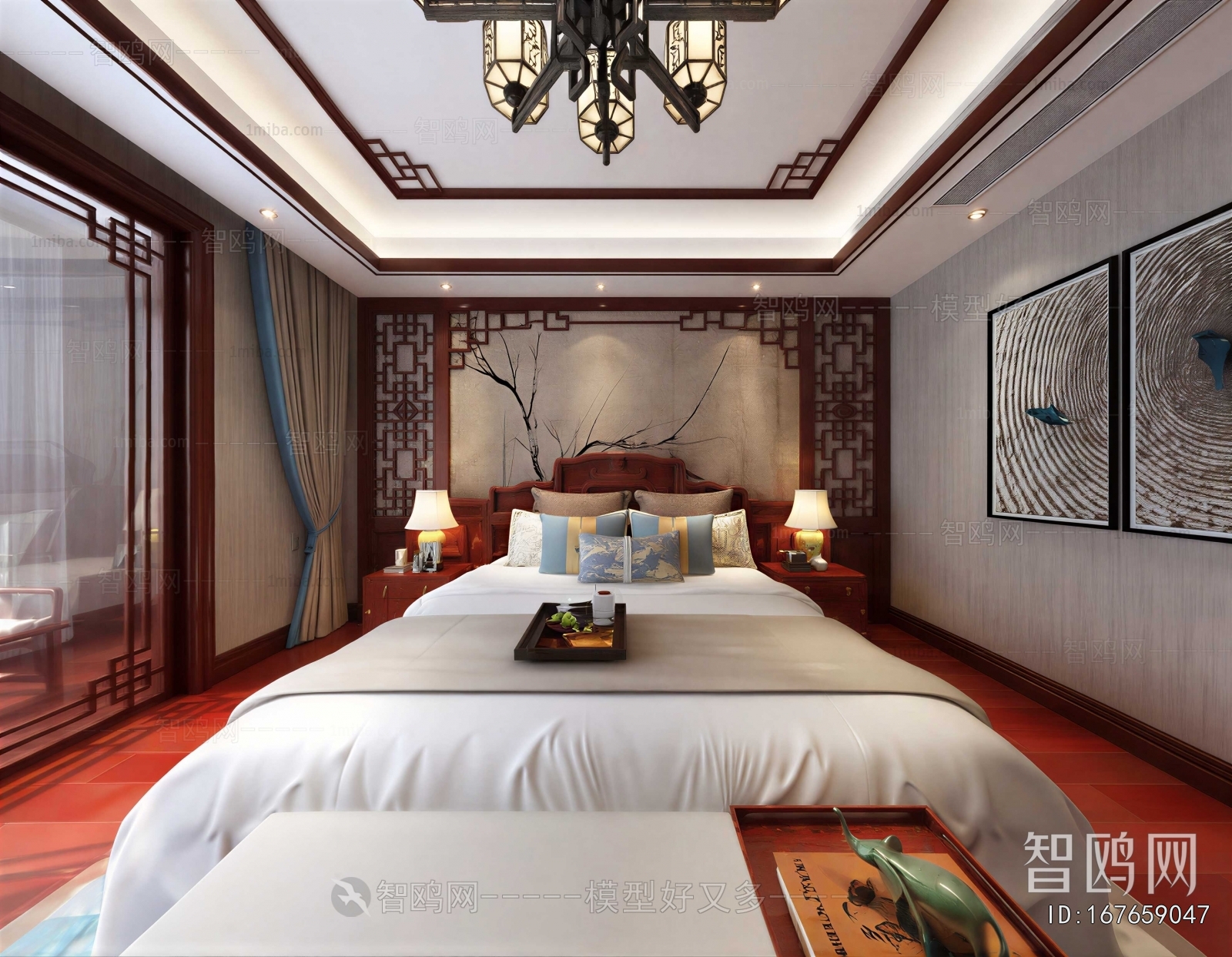 New Chinese Style Bedroom
