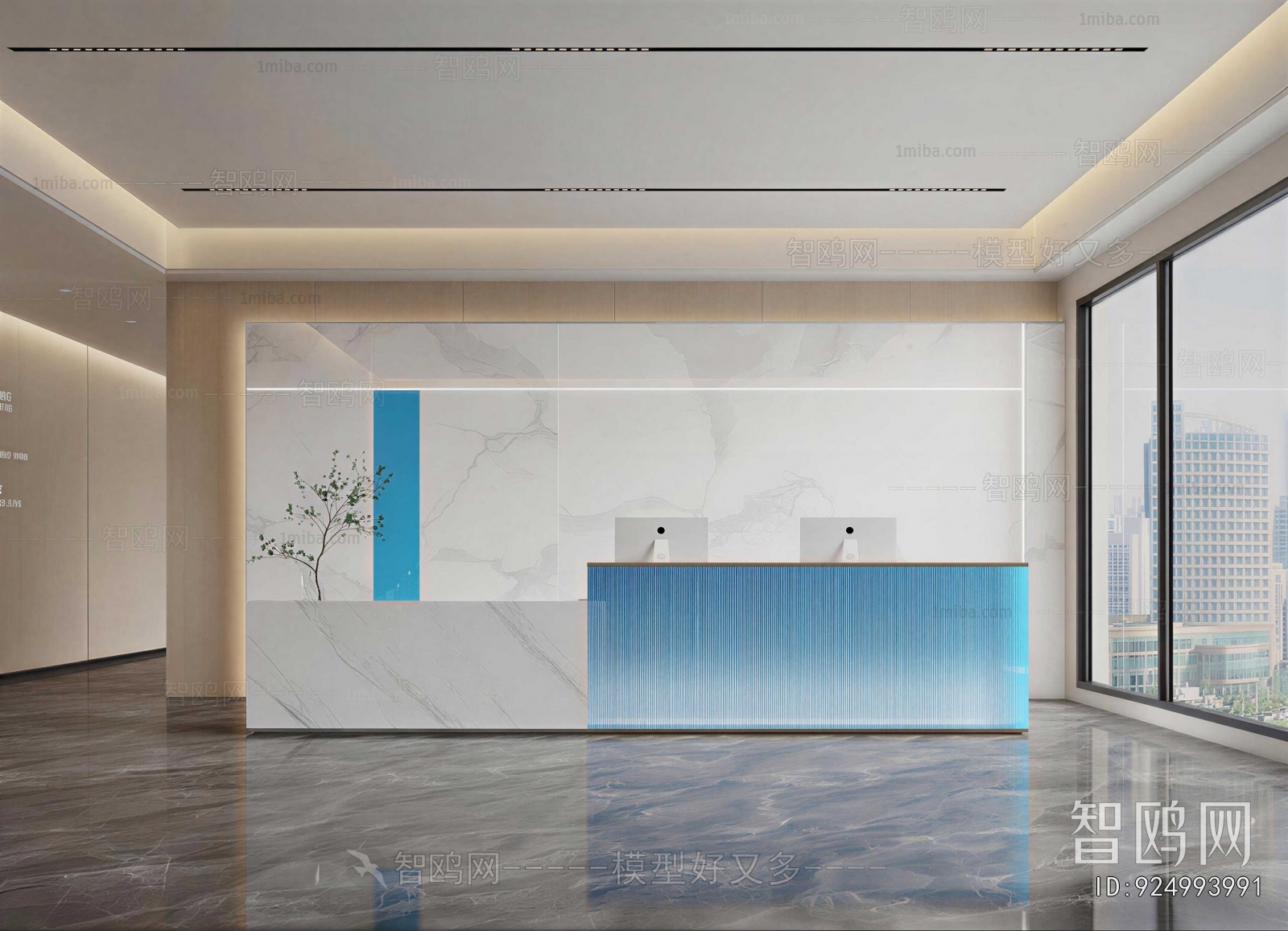 Modern Office Reception Desk