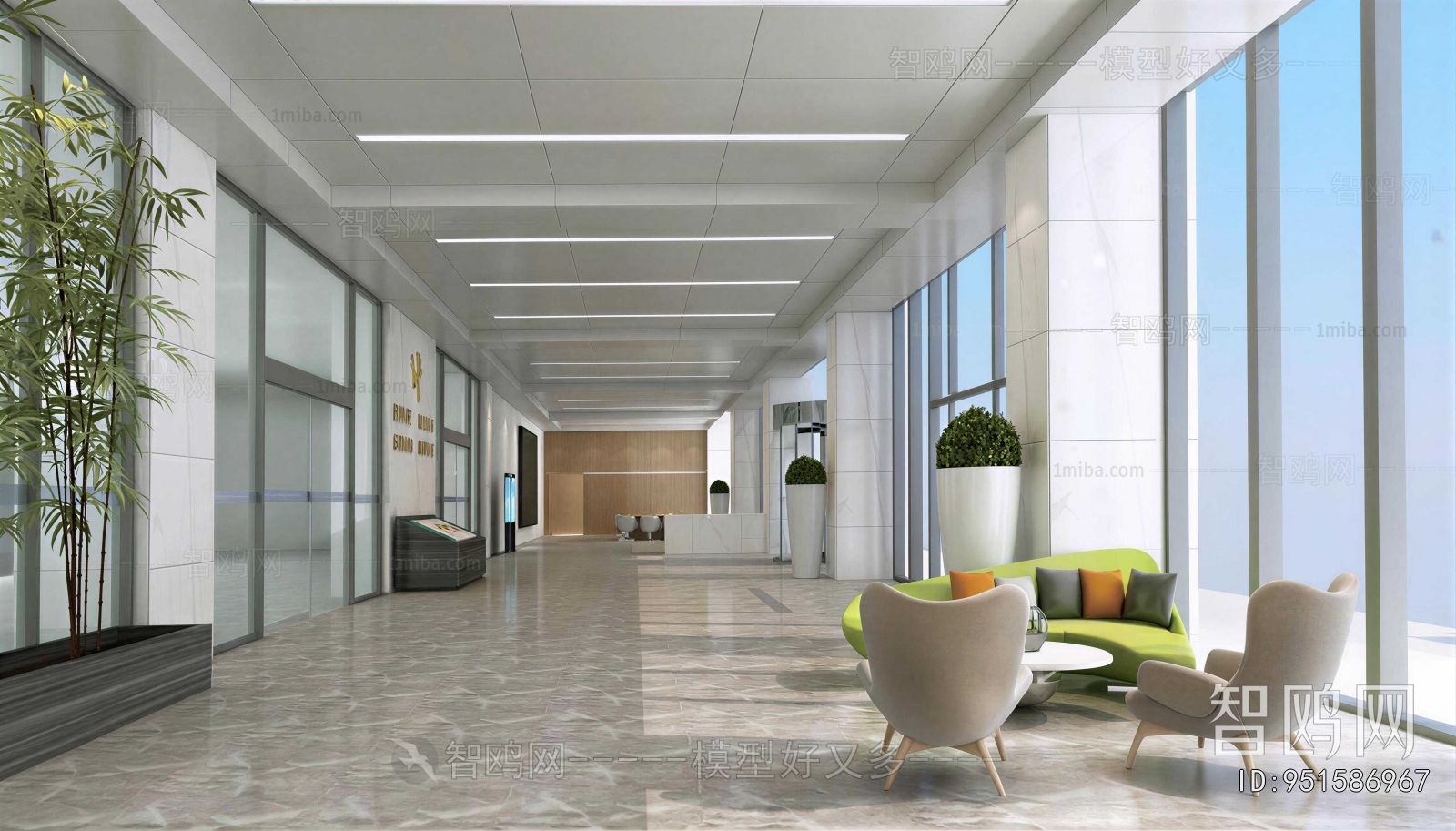 Modern Office Reception Desk