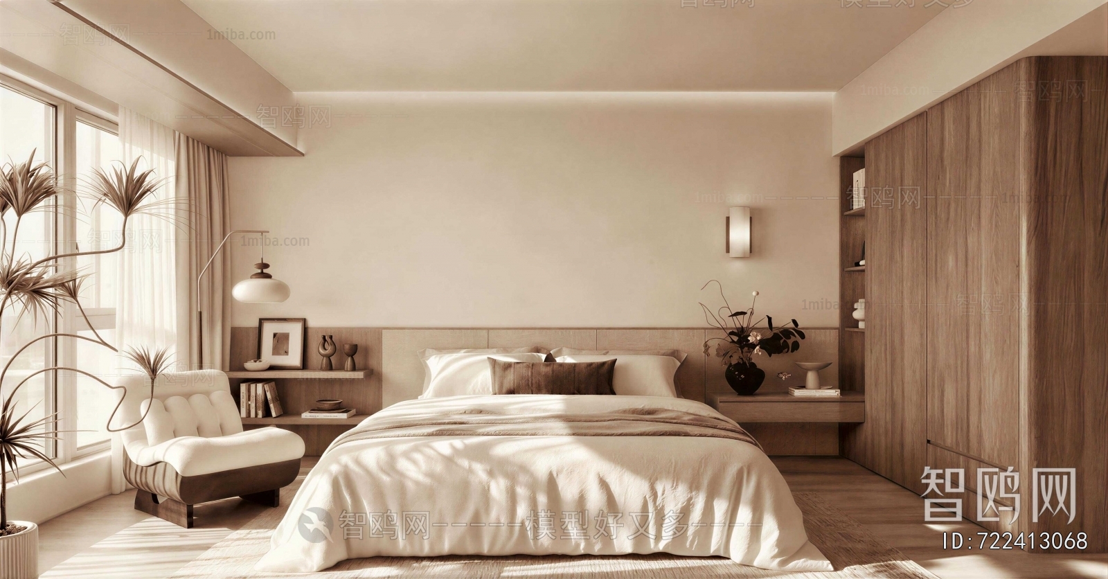 Wabi-sabi Style Bedroom