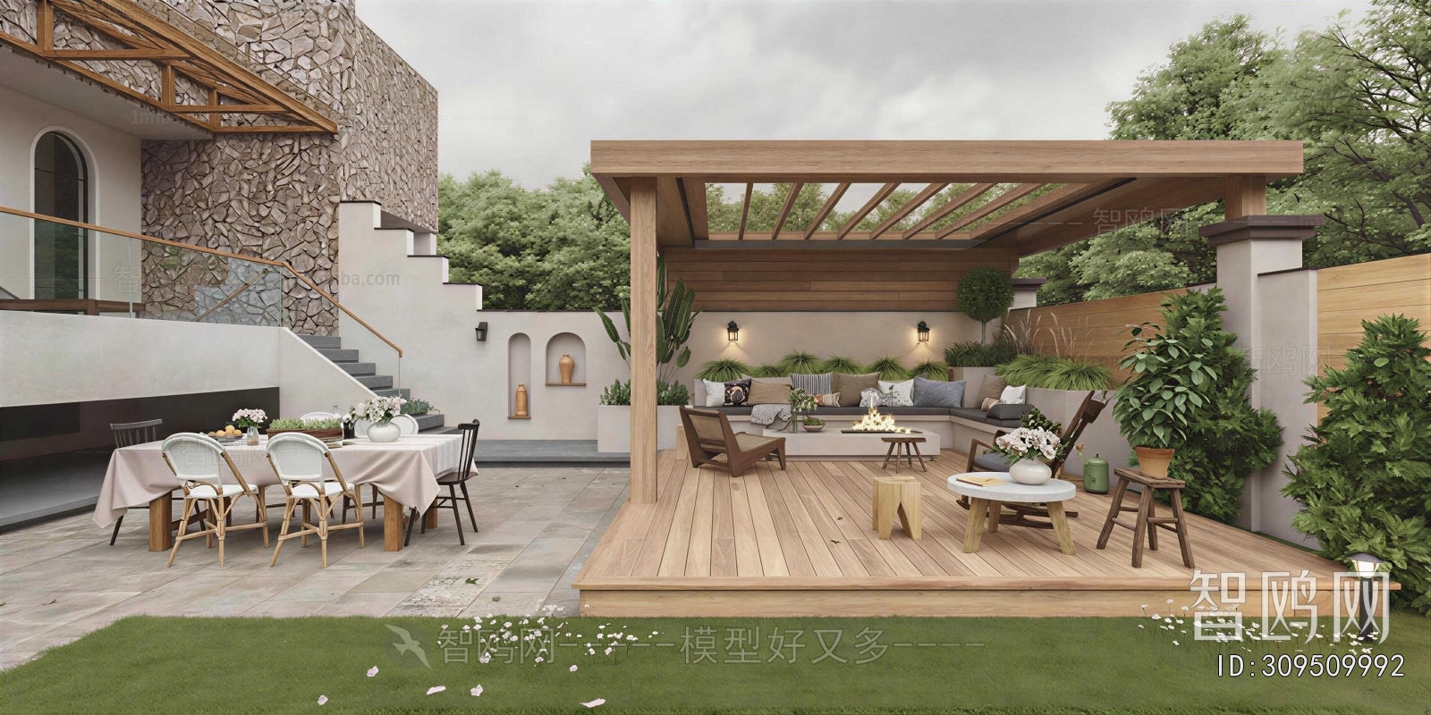 Modern Courtyard/landscape
