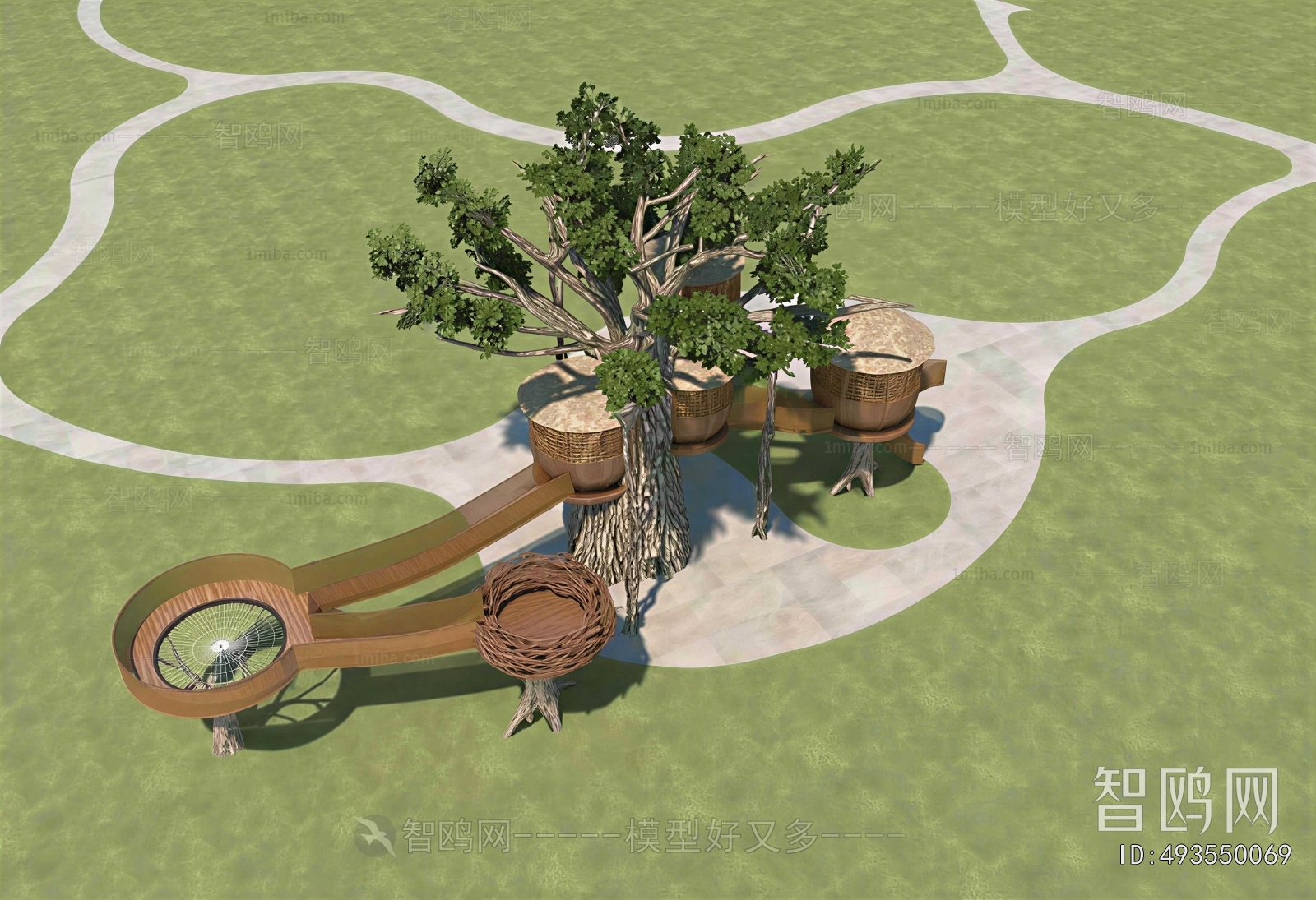 Modern Park Landscape