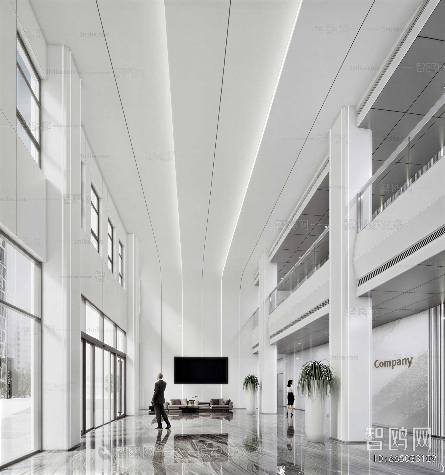 Modern Office Reception Desk