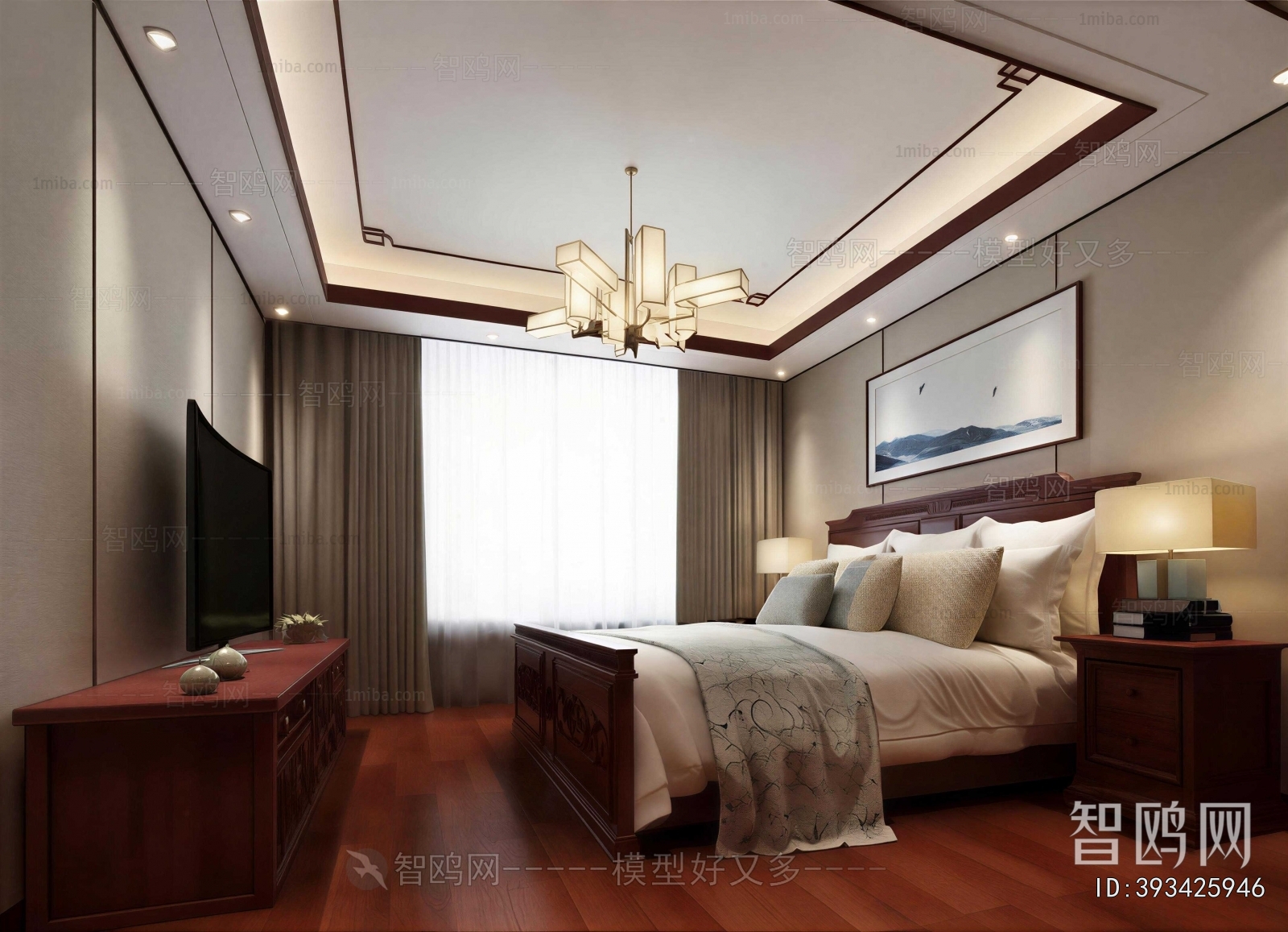 New Chinese Style Bedroom
