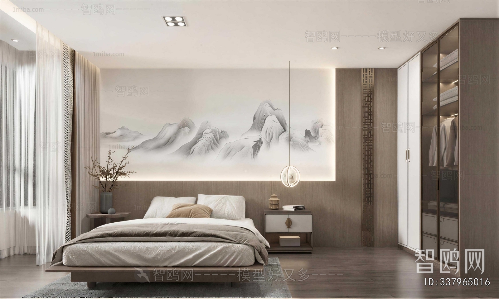 New Chinese Style Bedroom